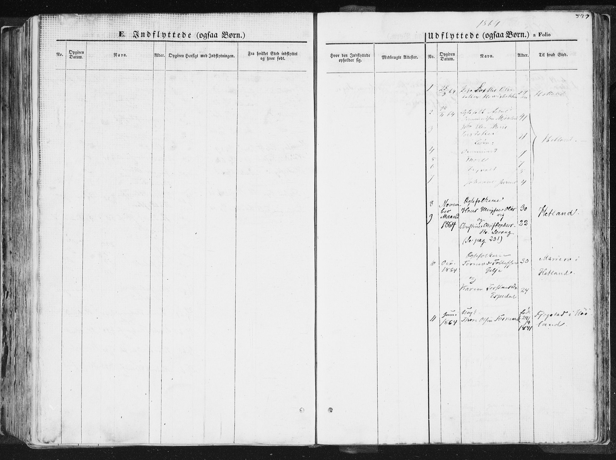 Høgsfjord sokneprestkontor, SAST/A-101624/H/Ha/Haa/L0001: Parish register (official) no. A 1, 1854-1875, p. 337