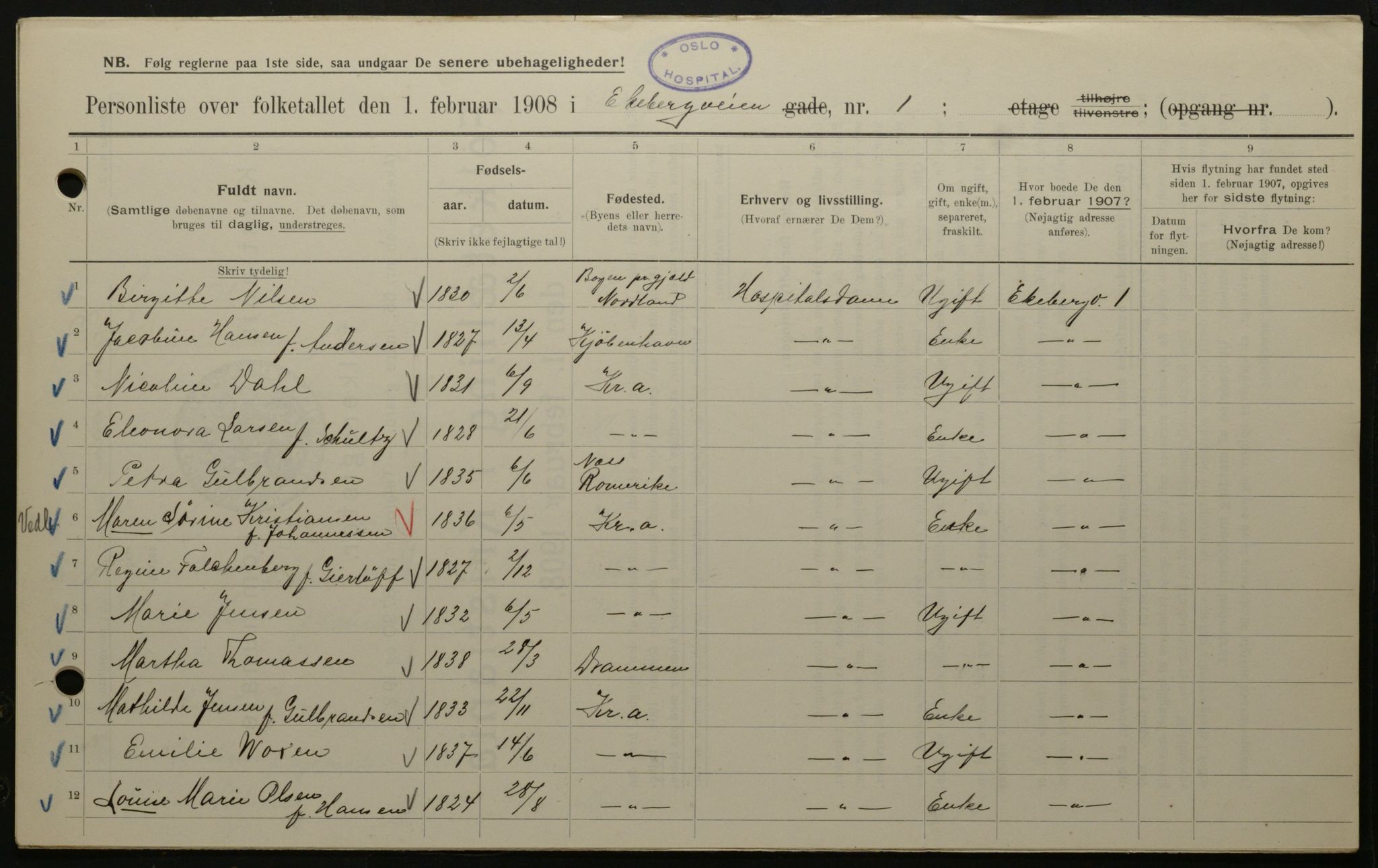 OBA, Municipal Census 1908 for Kristiania, 1908, p. 18430