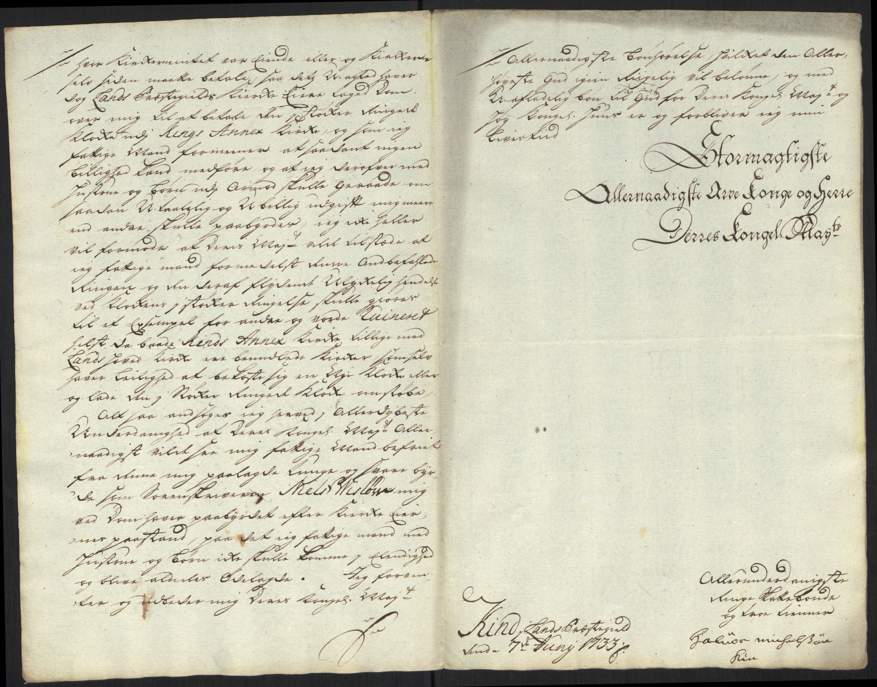 Stattholderembetet 1572-1771, RA/EA-2870/Ef/L0107: Brev fra embetsmenn og andre, 1733-1734, p. 100