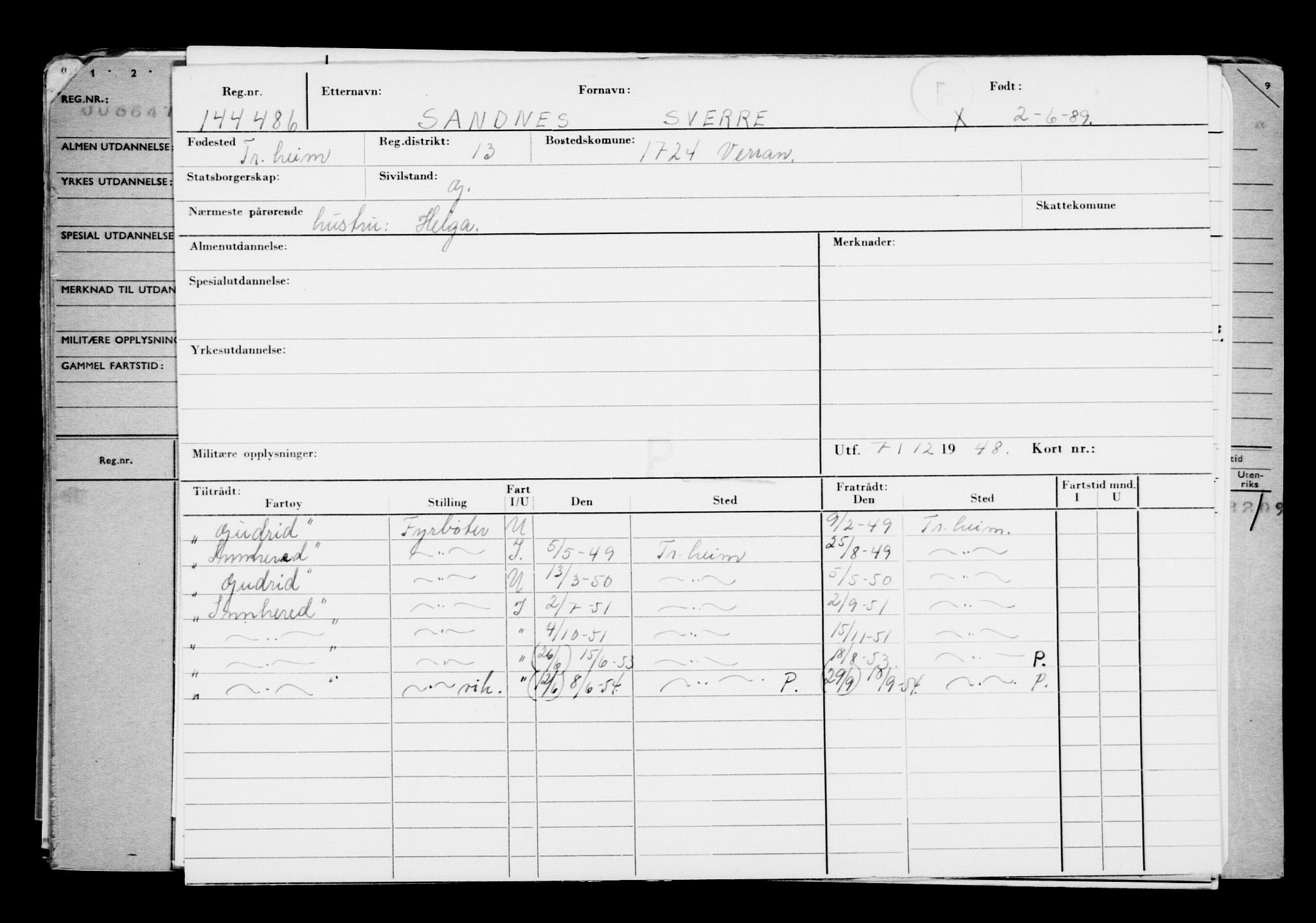 Direktoratet for sjømenn, AV/RA-S-3545/G/Gb/L0006: Hovedkort, 1889, p. 243