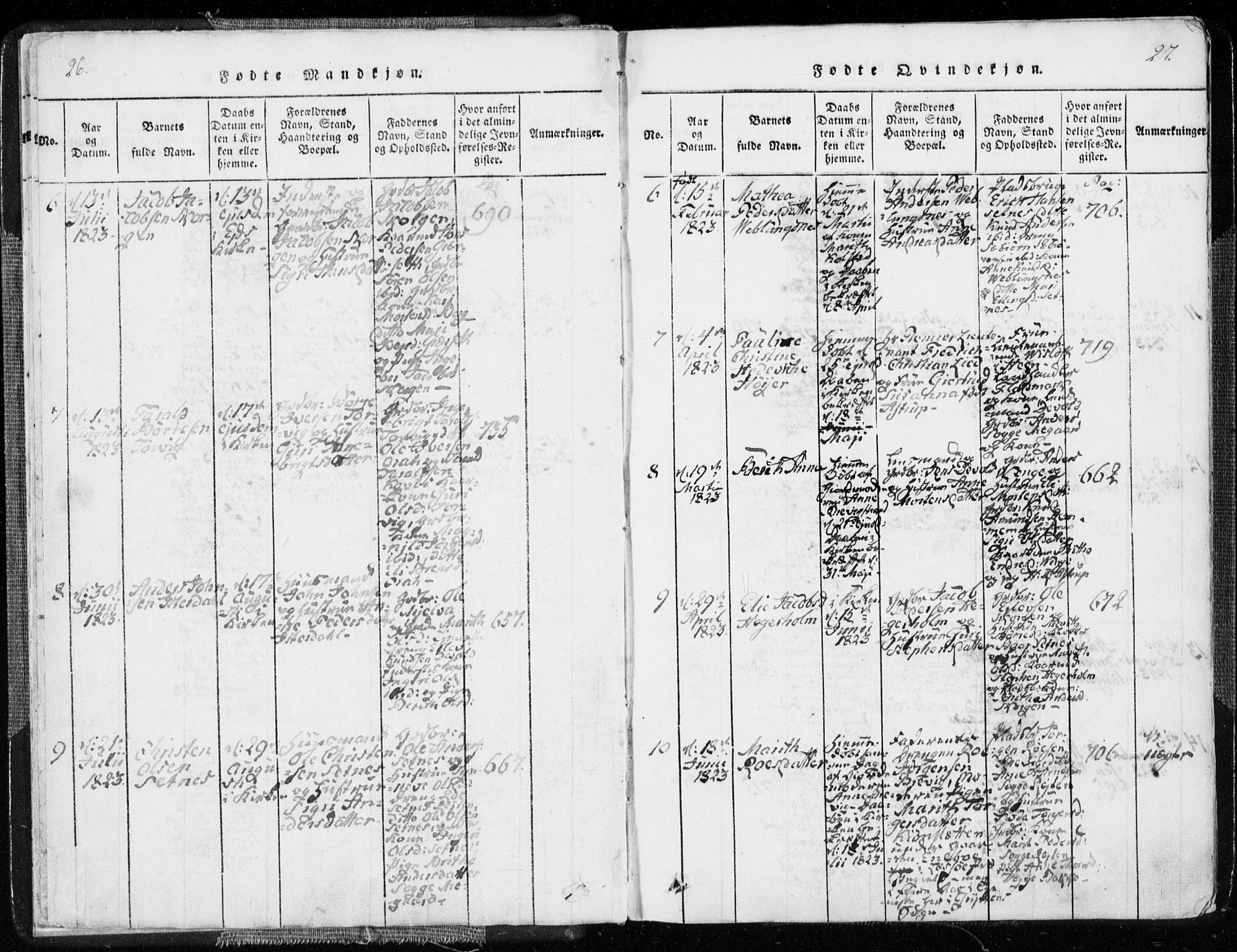 Ministerialprotokoller, klokkerbøker og fødselsregistre - Møre og Romsdal, SAT/A-1454/544/L0571: Parish register (official) no. 544A04, 1818-1853, p. 26-27
