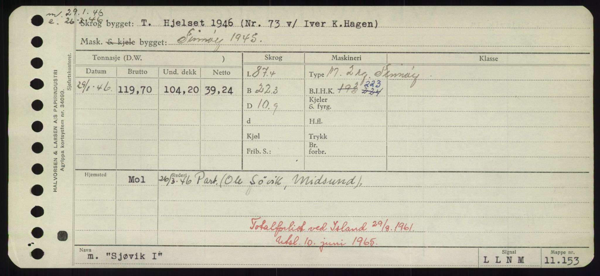 Sjøfartsdirektoratet med forløpere, Skipsmålingen, AV/RA-S-1627/H/Hd/L0033: Fartøy, Sevi-Sjø, p. 421