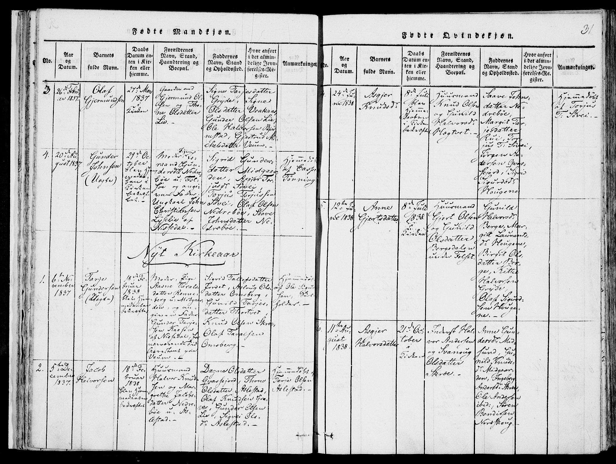 Fyresdal kirkebøker, SAKO/A-263/F/Fb/L0001: Parish register (official) no. II 1, 1815-1854, p. 31
