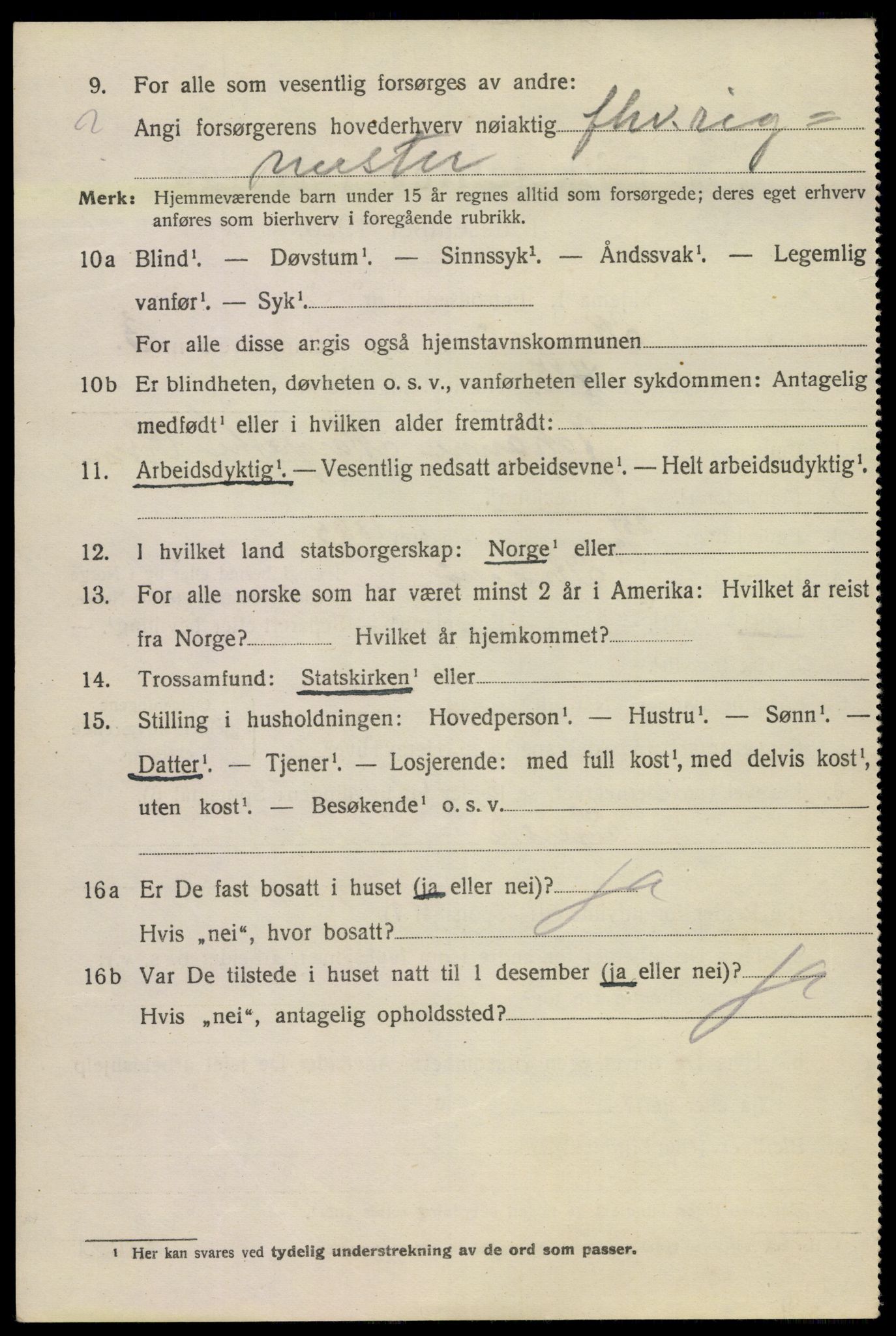 SAKO, 1920 census for Kragerø, 1920, p. 7282