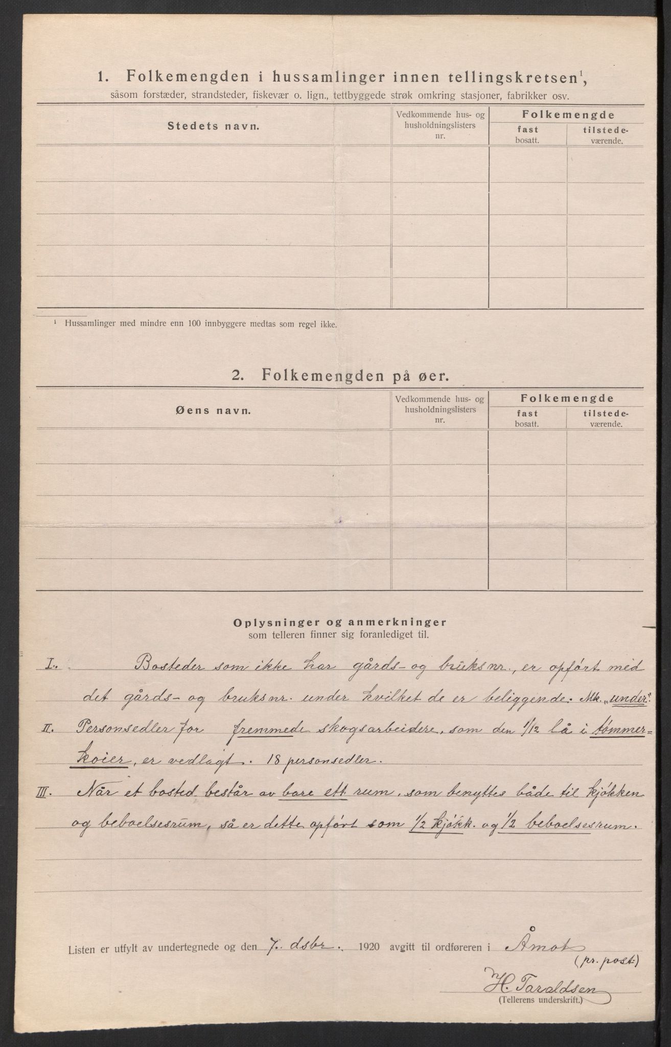 SAH, 1920 census for Åmot, 1920, p. 52