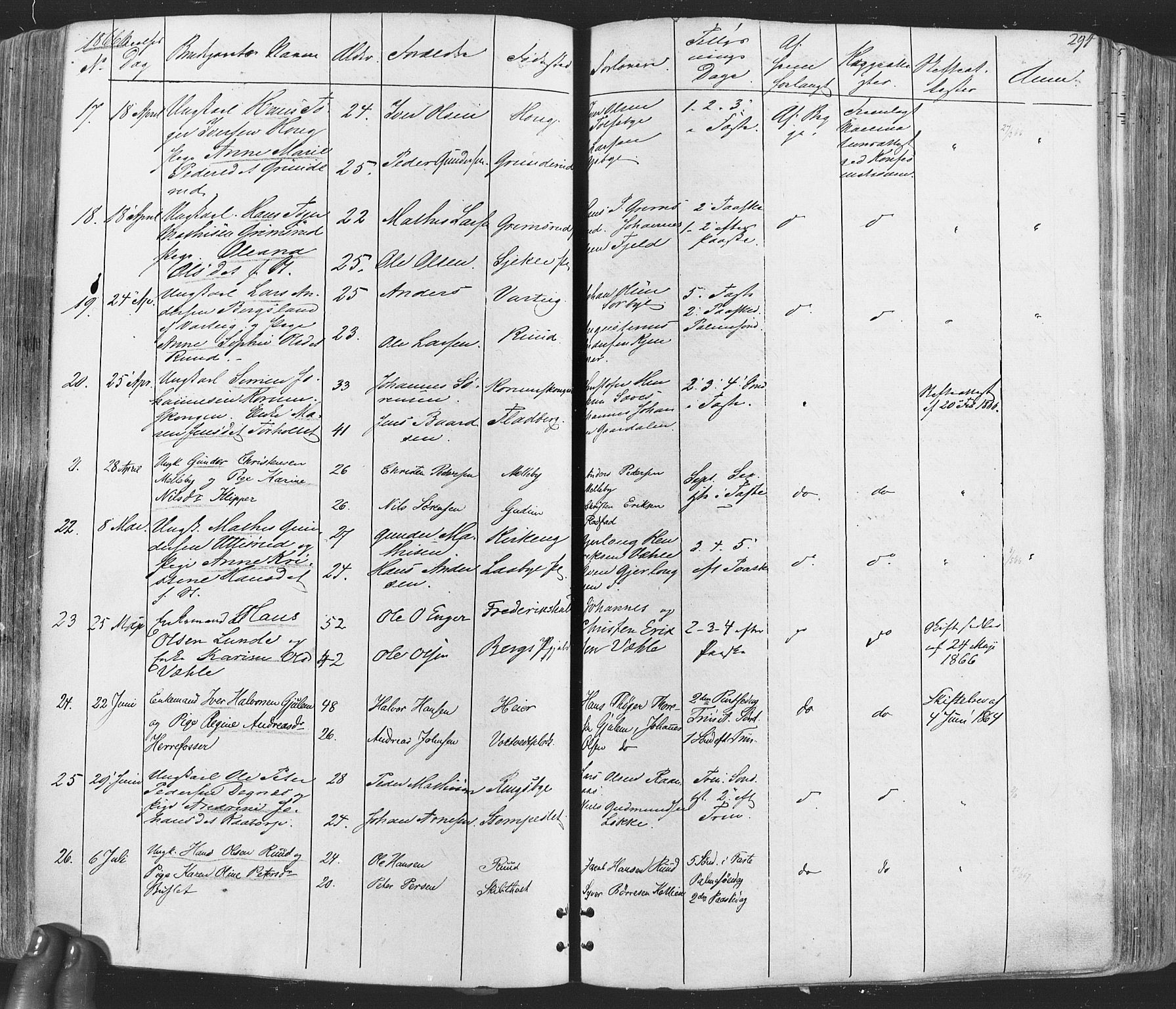 Rakkestad prestekontor Kirkebøker, AV/SAO-A-2008/F/Fa/L0011: Parish register (official) no. I 11, 1862-1877, p. 294