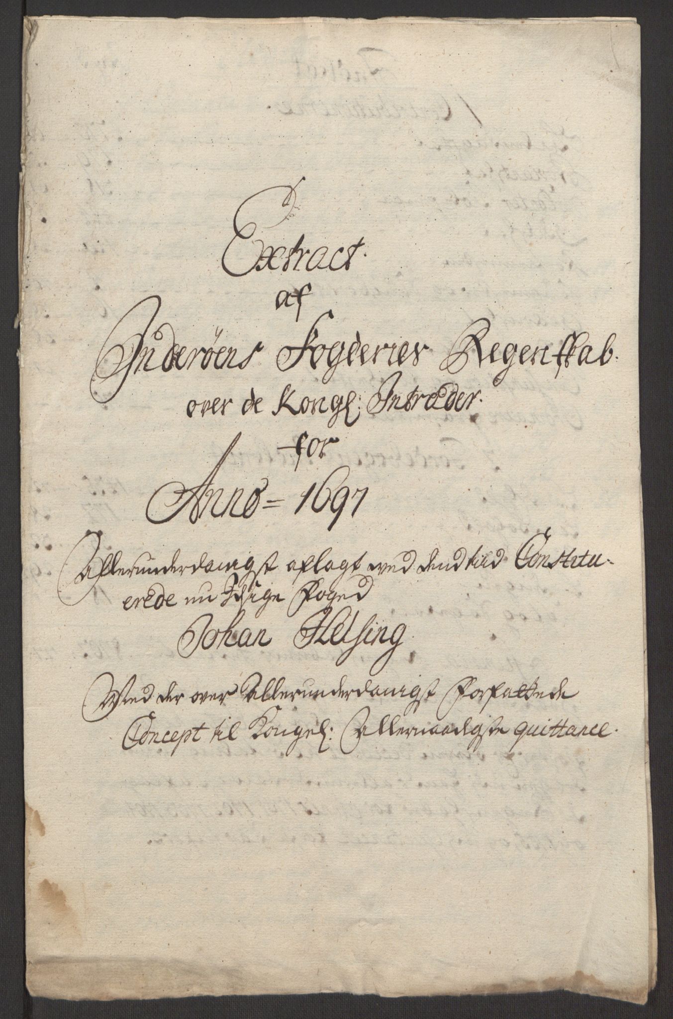 Rentekammeret inntil 1814, Reviderte regnskaper, Fogderegnskap, AV/RA-EA-4092/R63/L4309: Fogderegnskap Inderøy, 1695-1697, p. 385