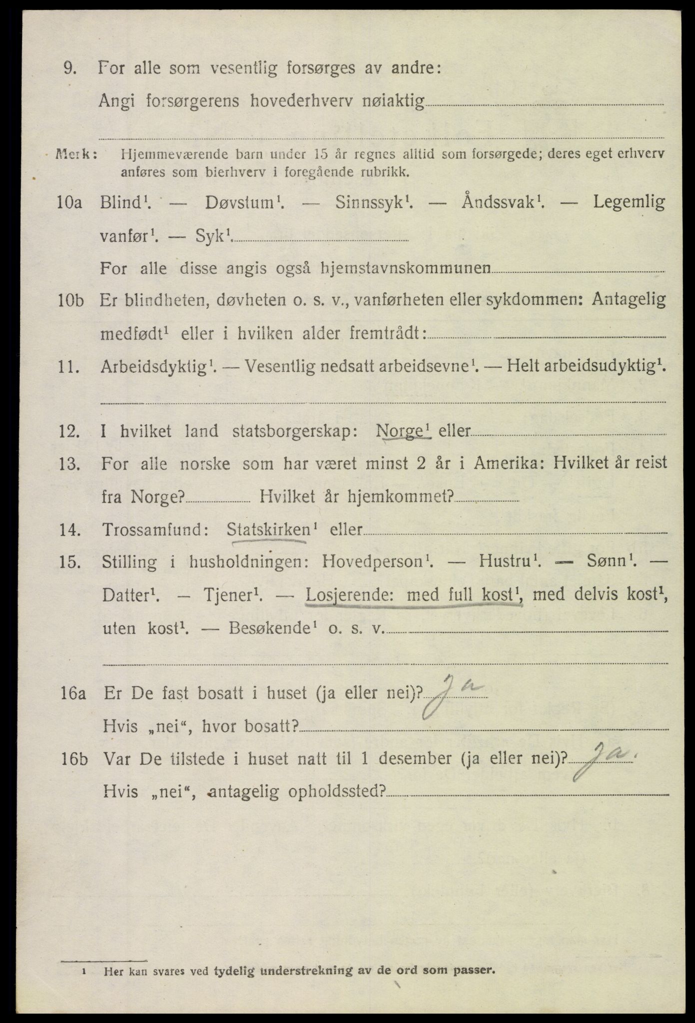 SAH, 1920 census for Torpa, 1920, p. 4616