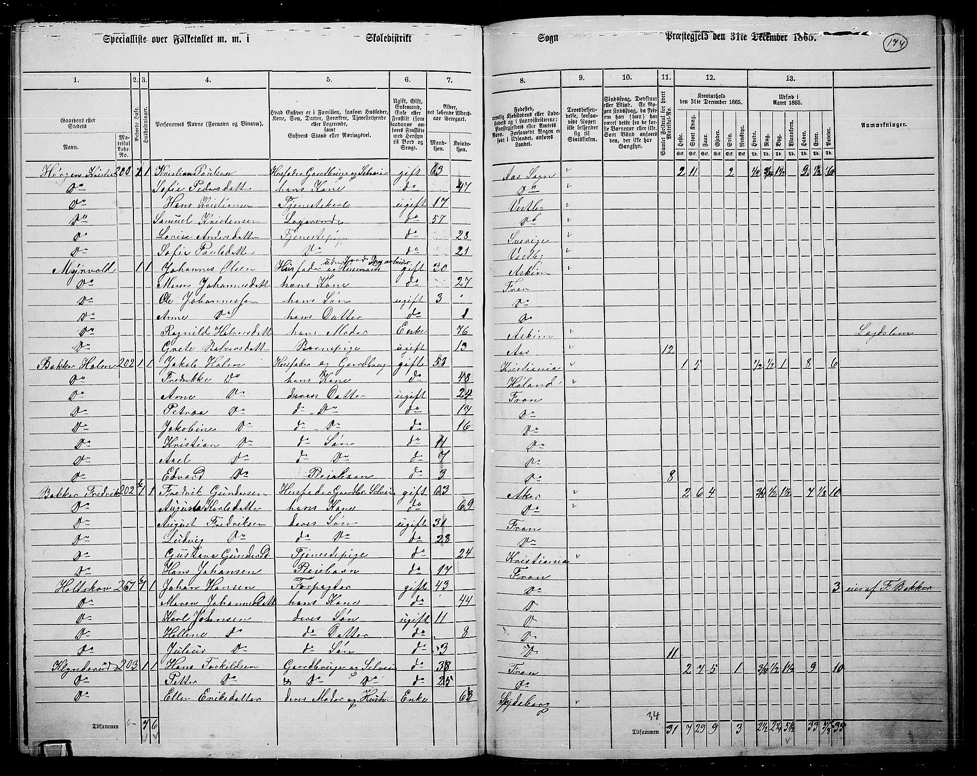 RA, 1865 census for Drøbak/Frogn, 1865, p. 28