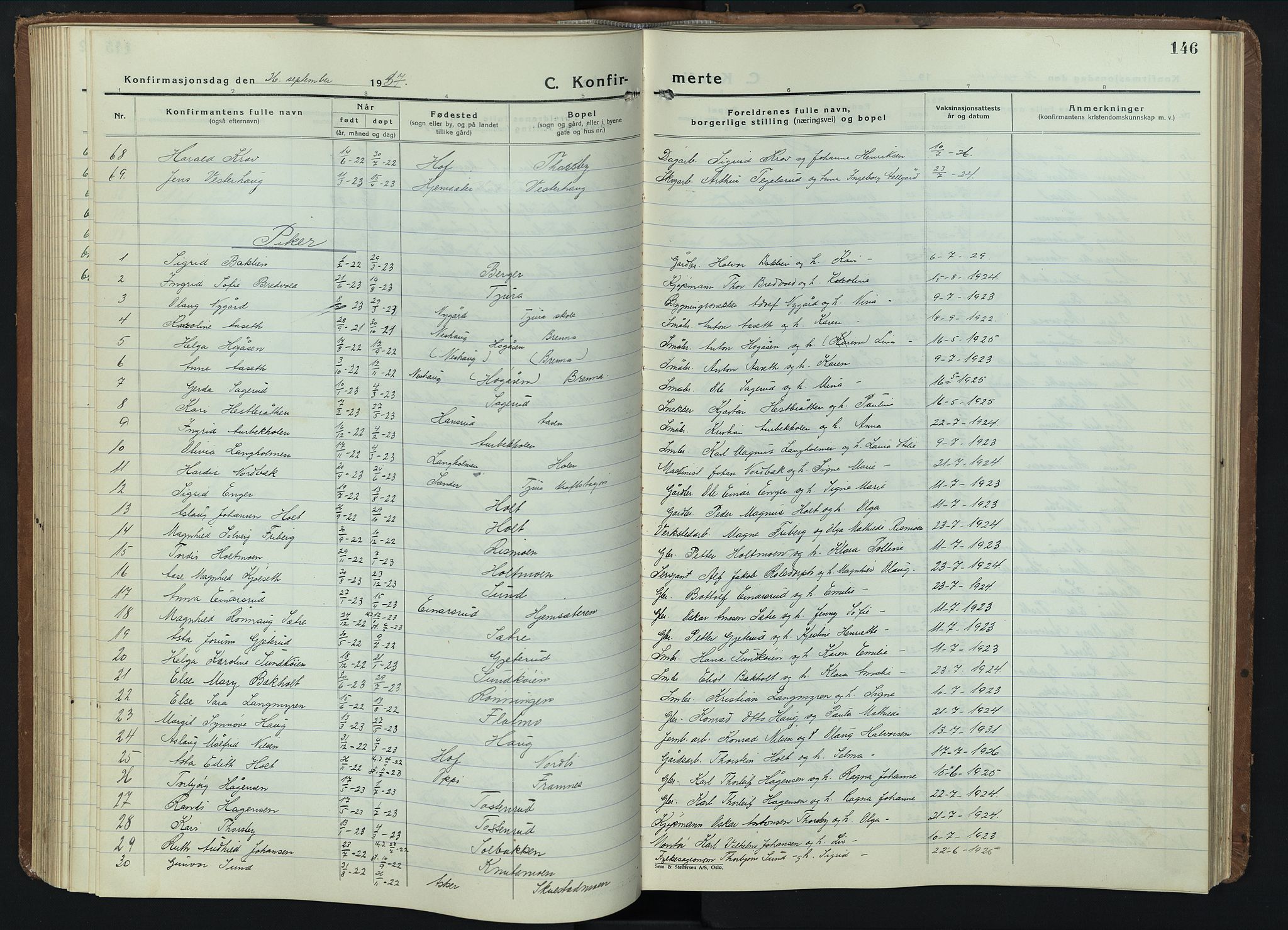 Grue prestekontor, AV/SAH-PREST-036/H/Ha/Hab/L0009: Parish register (copy) no. 9, 1935-1955, p. 146