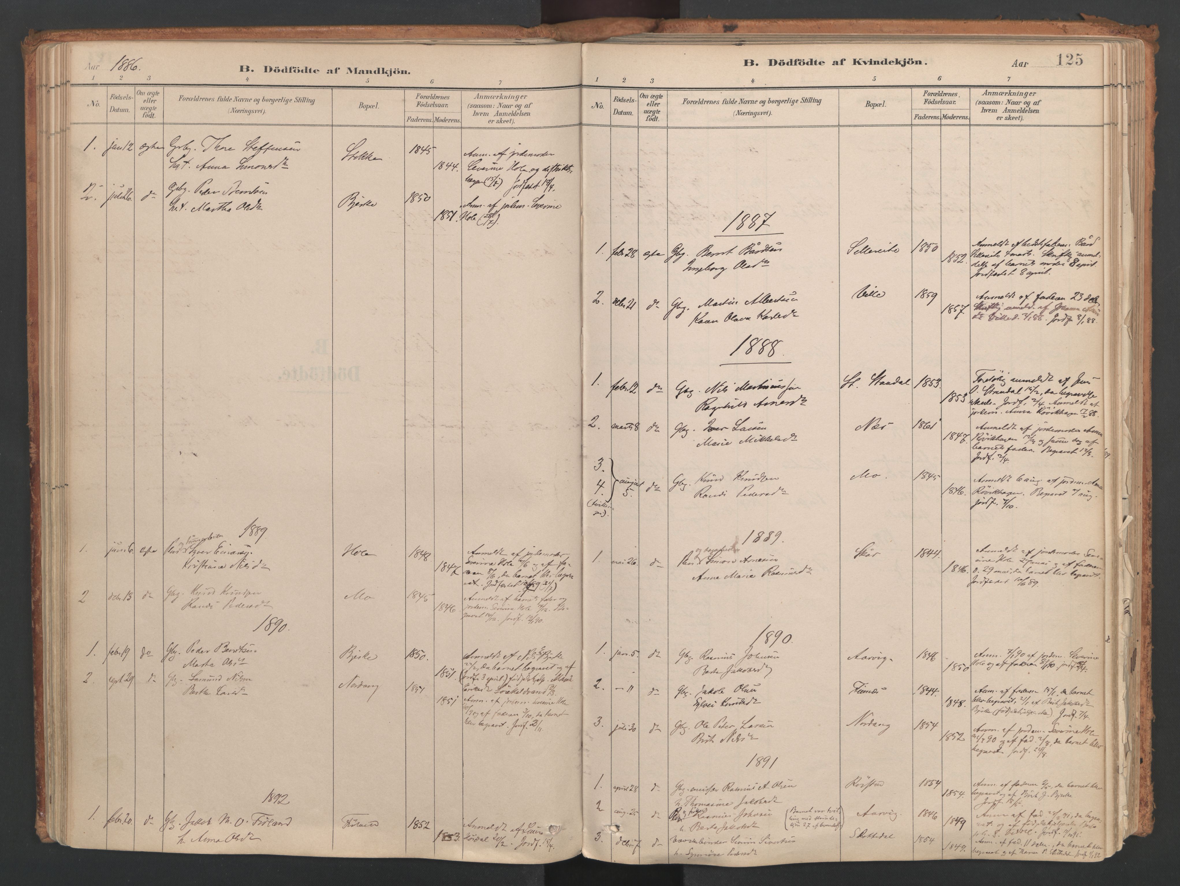 Ministerialprotokoller, klokkerbøker og fødselsregistre - Møre og Romsdal, AV/SAT-A-1454/515/L0211: Parish register (official) no. 515A07, 1886-1910, p. 125