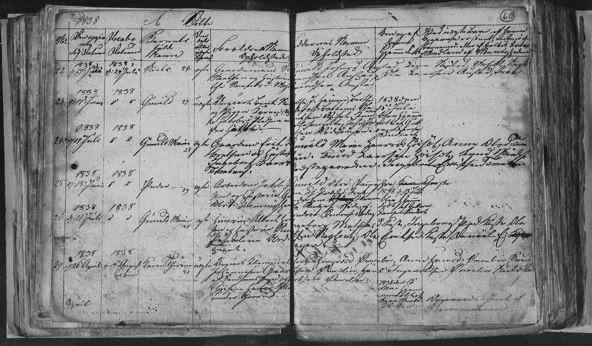 Siljan kirkebøker, AV/SAKO-A-300/G/Ga/L0001: Parish register (copy) no. 1, 1827-1847, p. 60