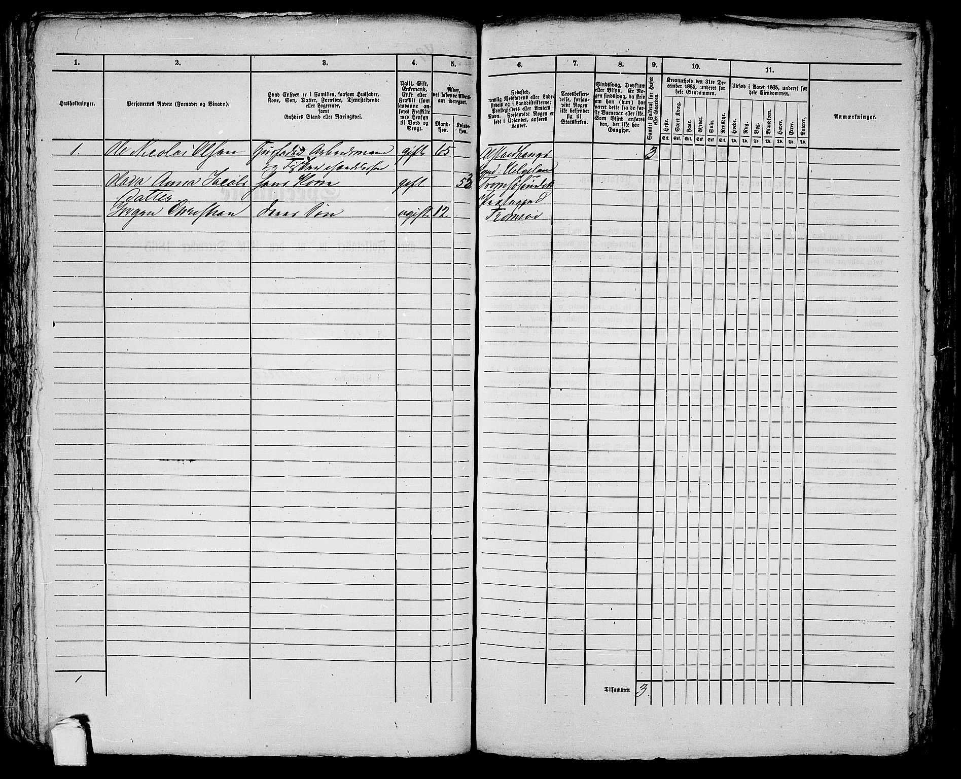 RA, 1865 census for Tromsø, 1865, p. 89