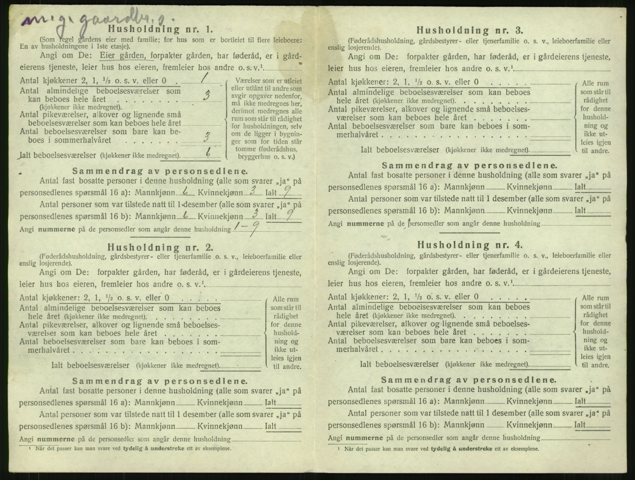 SAT, 1920 census for Sylte, 1920, p. 158