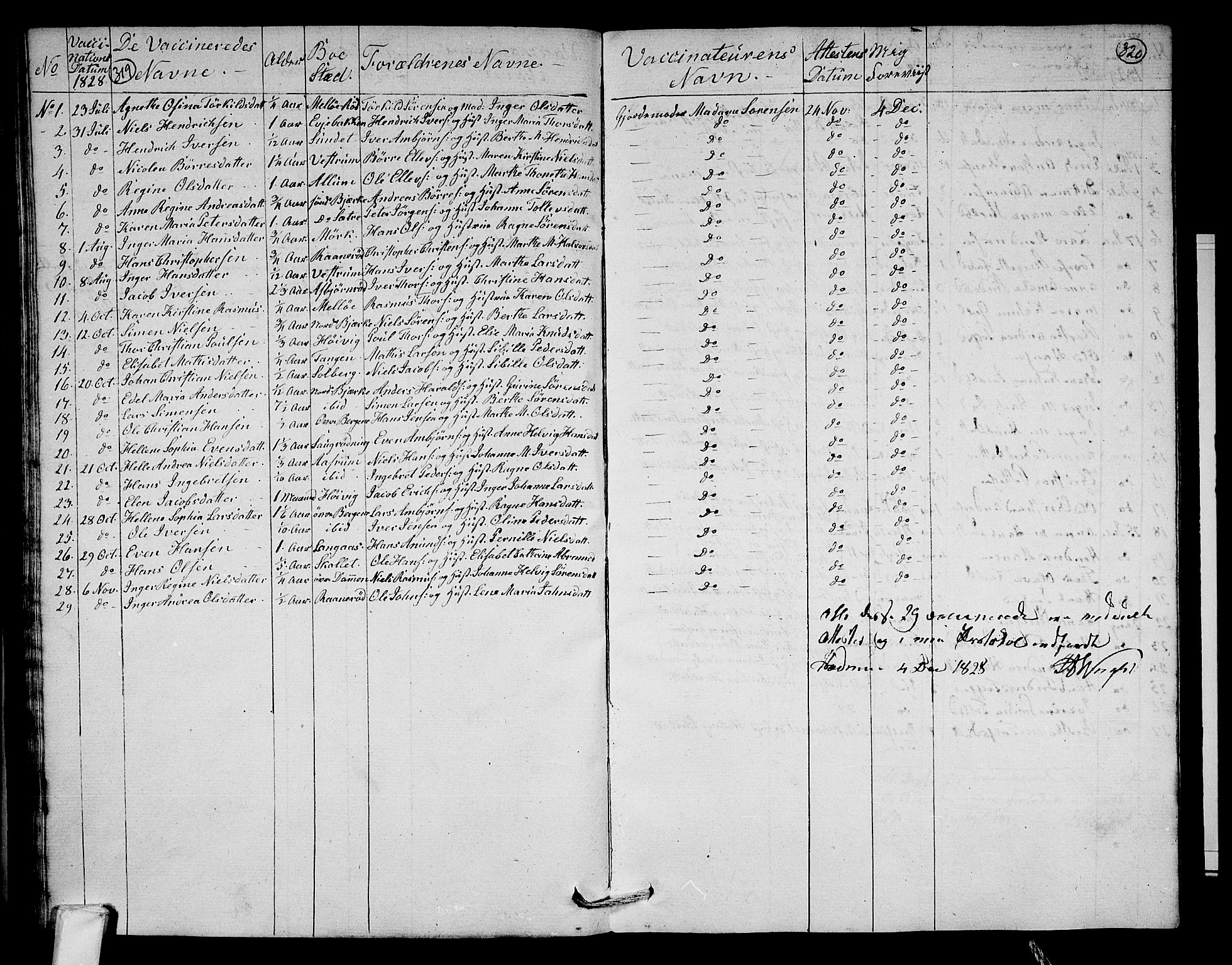 Hedrum kirkebøker, AV/SAKO-A-344/F/Fa/L0003: Parish register (official) no. I 3, 1807-1816, p. 319-320