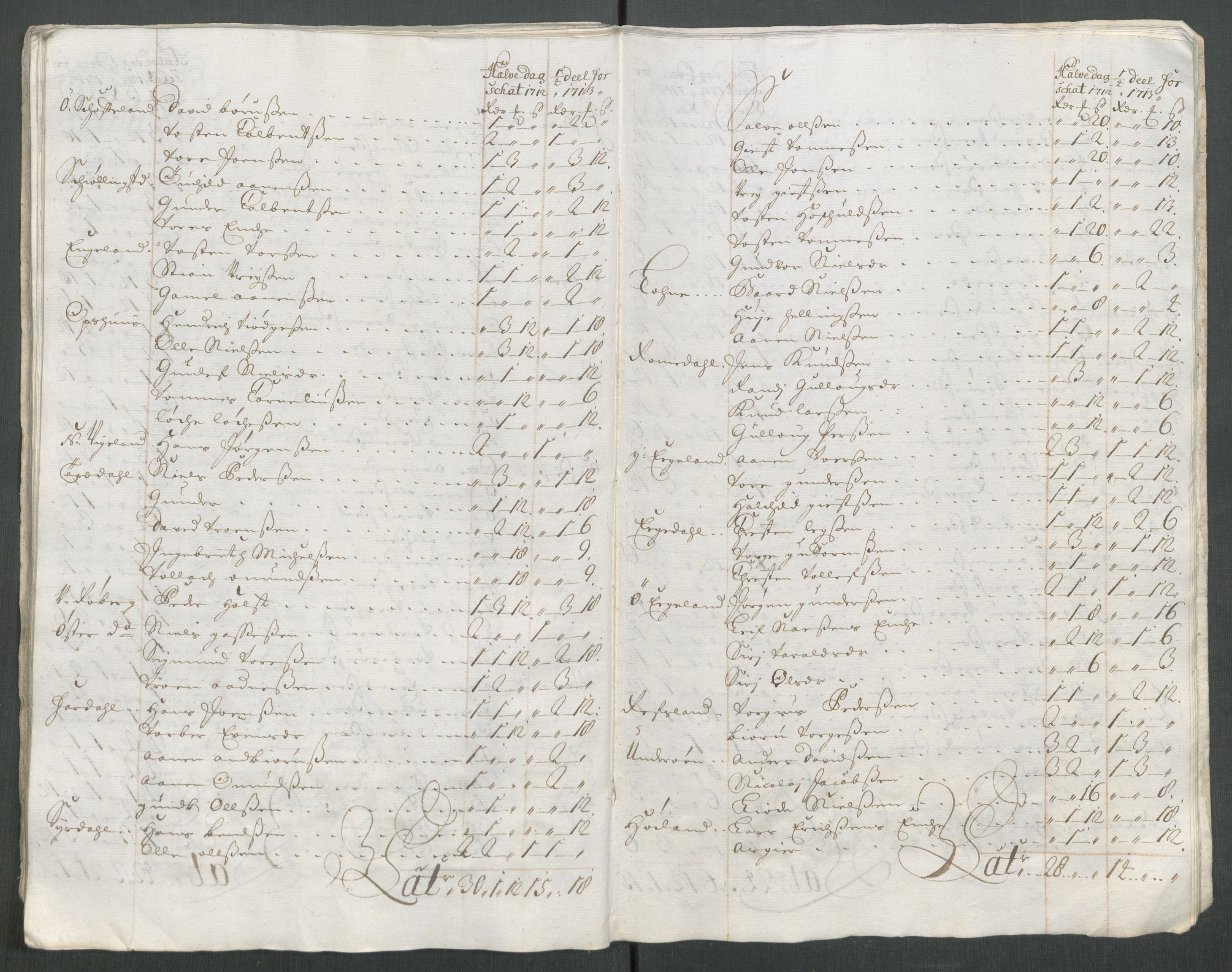 Rentekammeret inntil 1814, Reviderte regnskaper, Fogderegnskap, AV/RA-EA-4092/R43/L2556: Fogderegnskap Lista og Mandal, 1713, p. 240