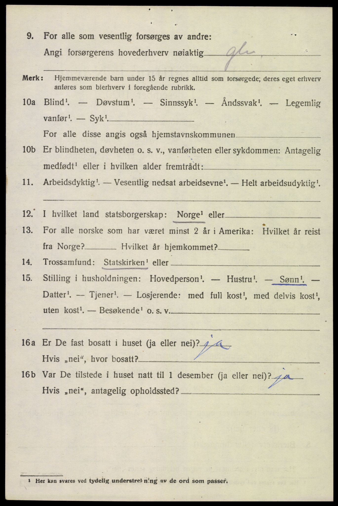 SAK, 1920 census for Dypvåg, 1920, p. 4670