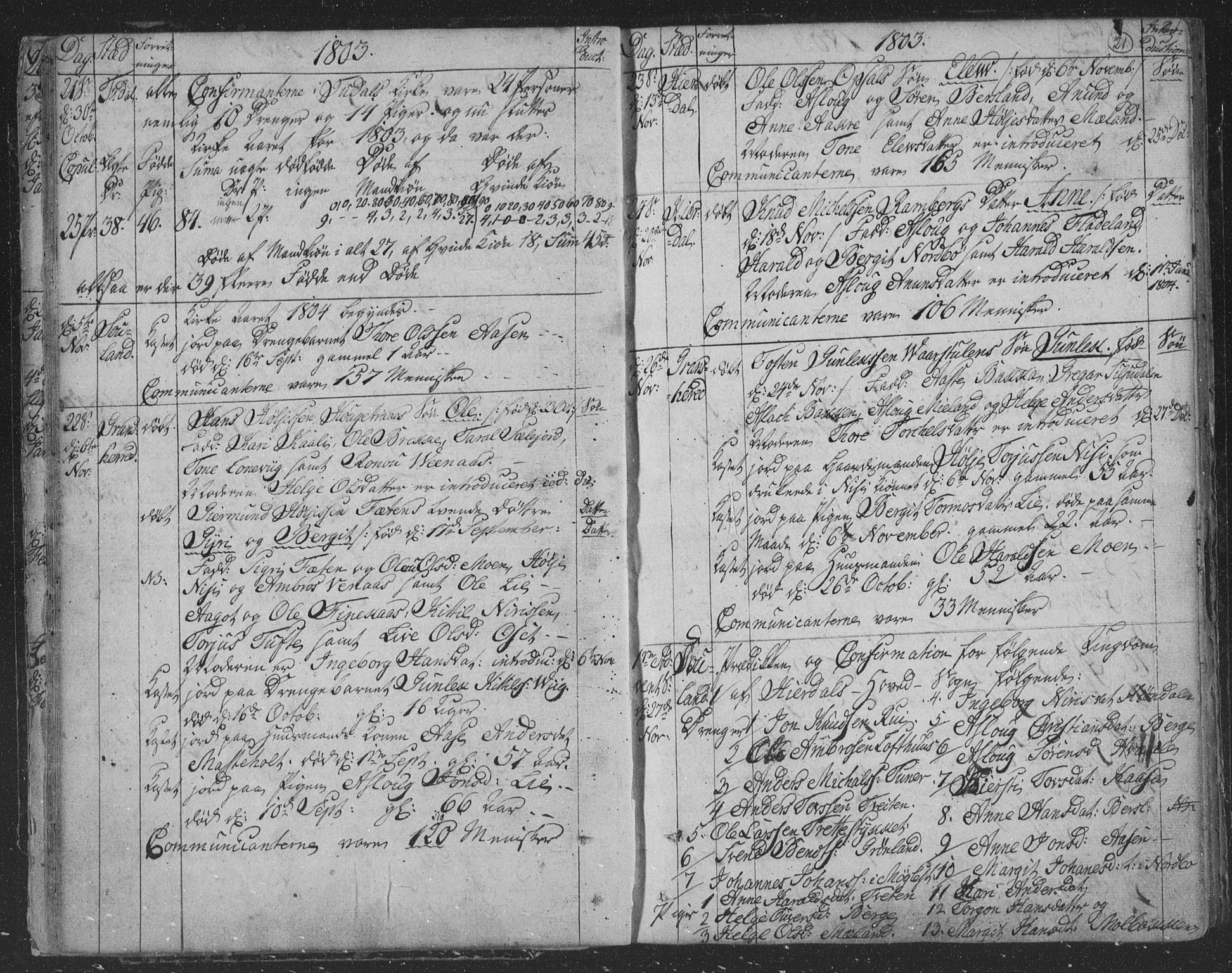 Hjartdal kirkebøker, SAKO/A-270/F/Fa/L0006: Parish register (official) no. I 6, 1801-1814, p. 21