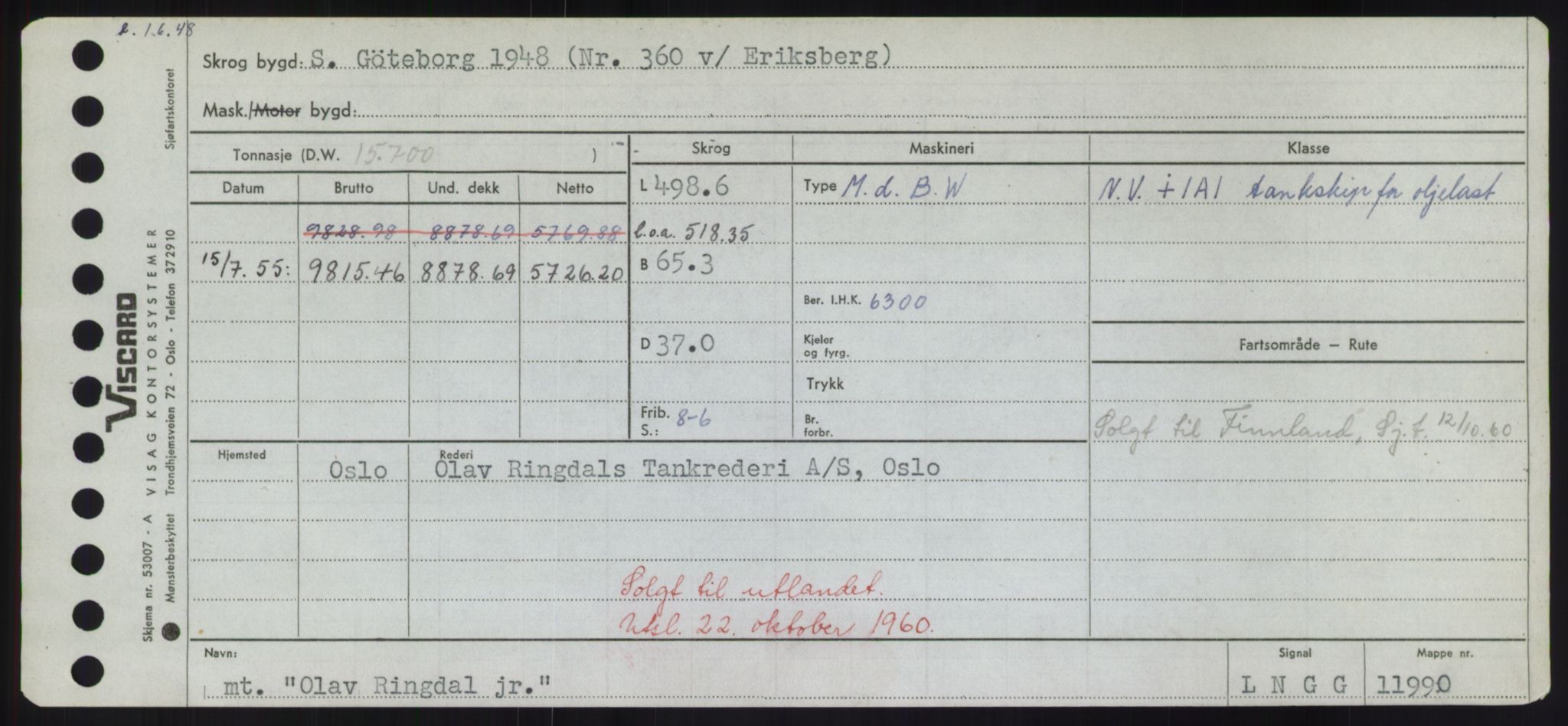 Sjøfartsdirektoratet med forløpere, Skipsmålingen, RA/S-1627/H/Hd/L0028: Fartøy, O, p. 187