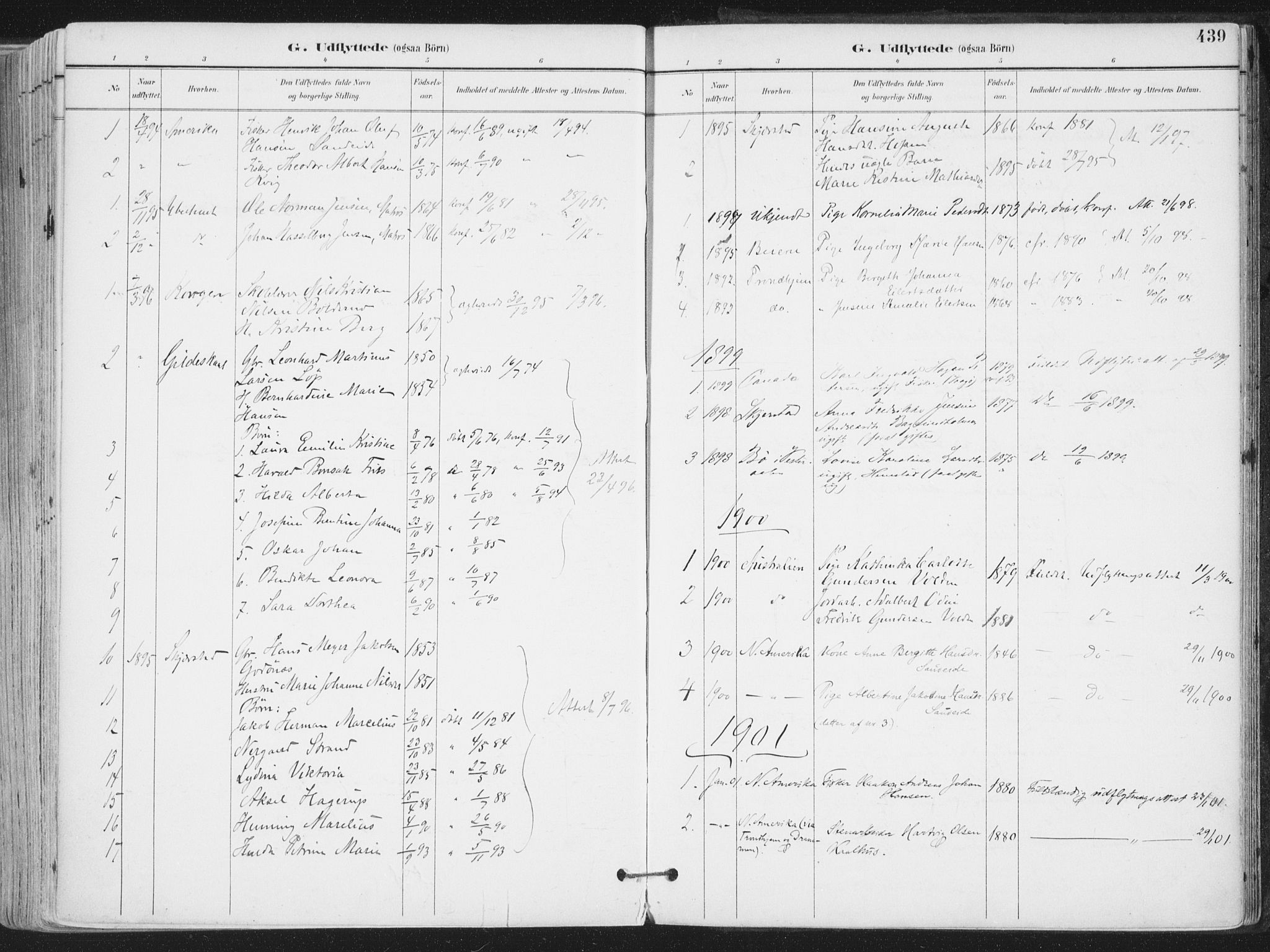 Ministerialprotokoller, klokkerbøker og fødselsregistre - Nordland, AV/SAT-A-1459/802/L0055: Parish register (official) no. 802A02, 1894-1915, p. 439