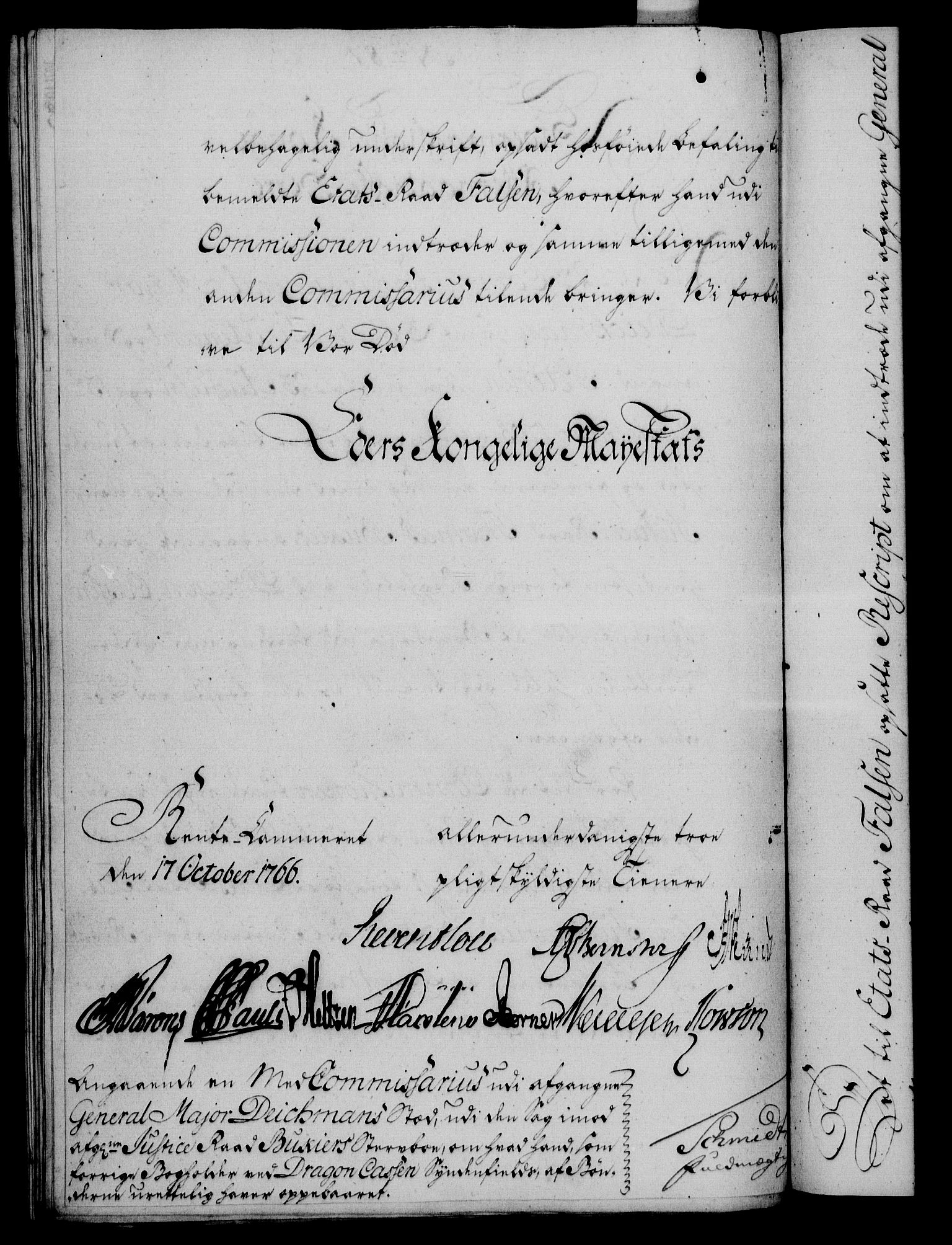 Rentekammeret, Kammerkanselliet, AV/RA-EA-3111/G/Gf/Gfa/L0048: Norsk relasjons- og resolusjonsprotokoll (merket RK 52.48), 1766, p. 374