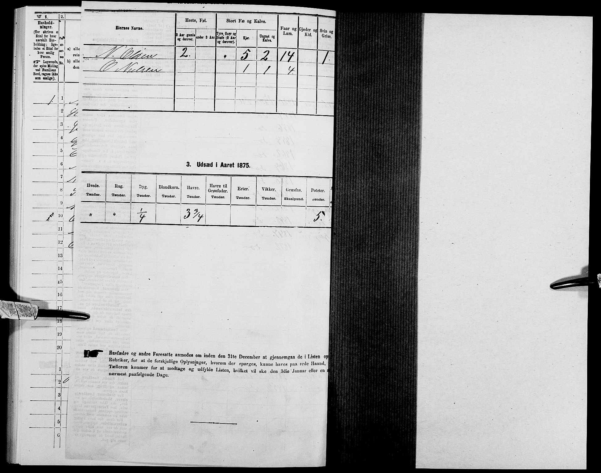 SAK, 1875 census for 1029P Sør-Audnedal, 1875, p. 943