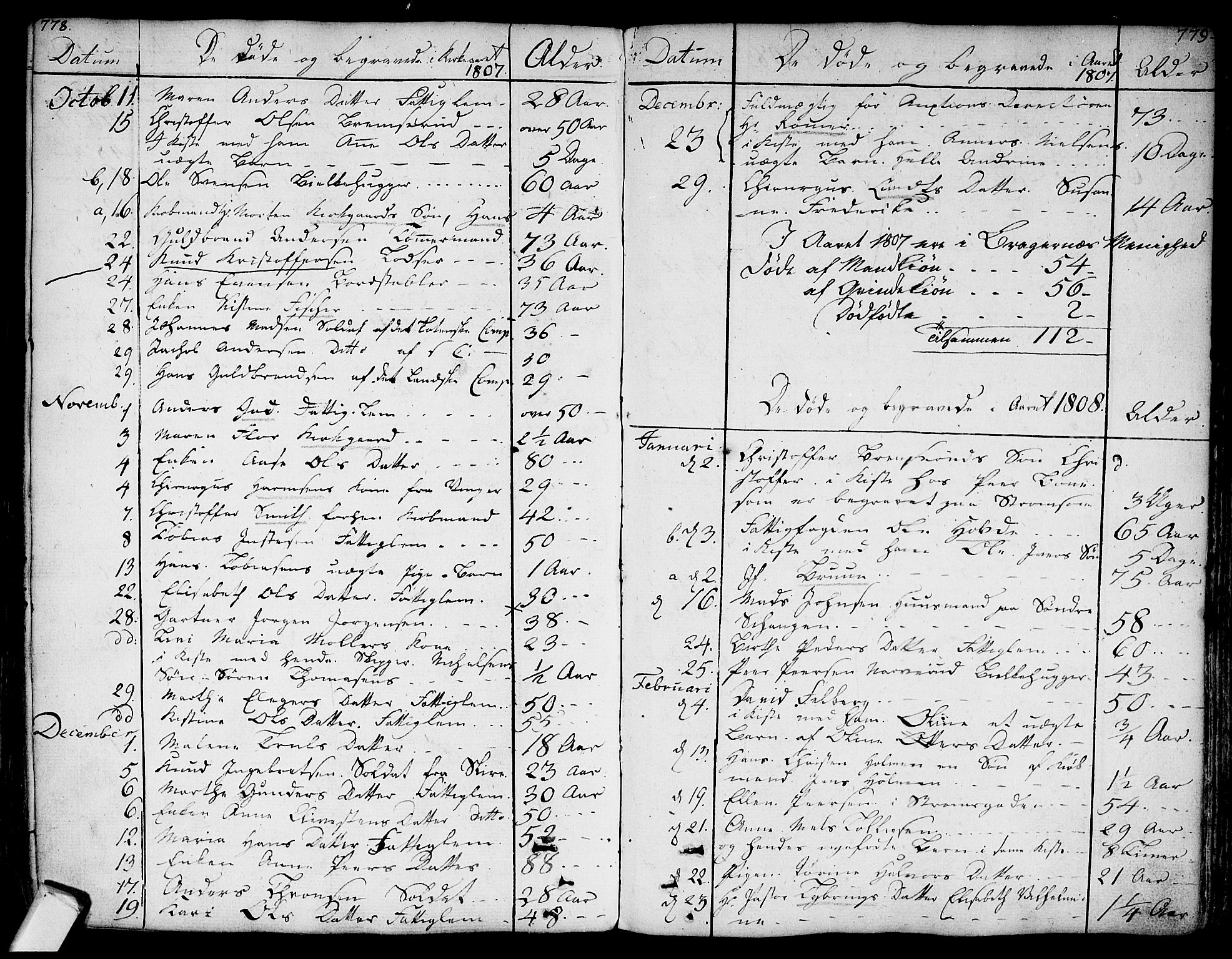 Bragernes kirkebøker, AV/SAKO-A-6/F/Fa/L0006a: Parish register (official) no. I 6, 1782-1814, p. 778-779