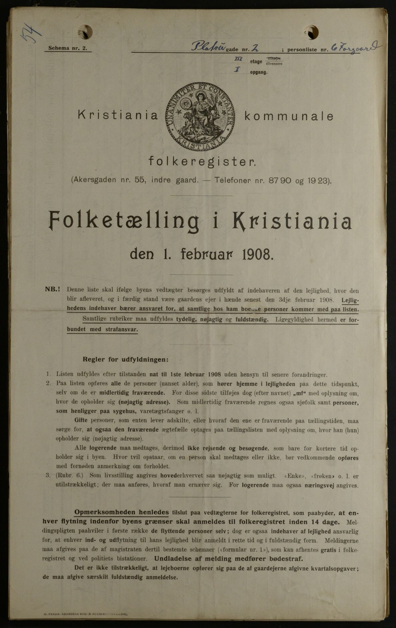 OBA, Municipal Census 1908 for Kristiania, 1908, p. 71989