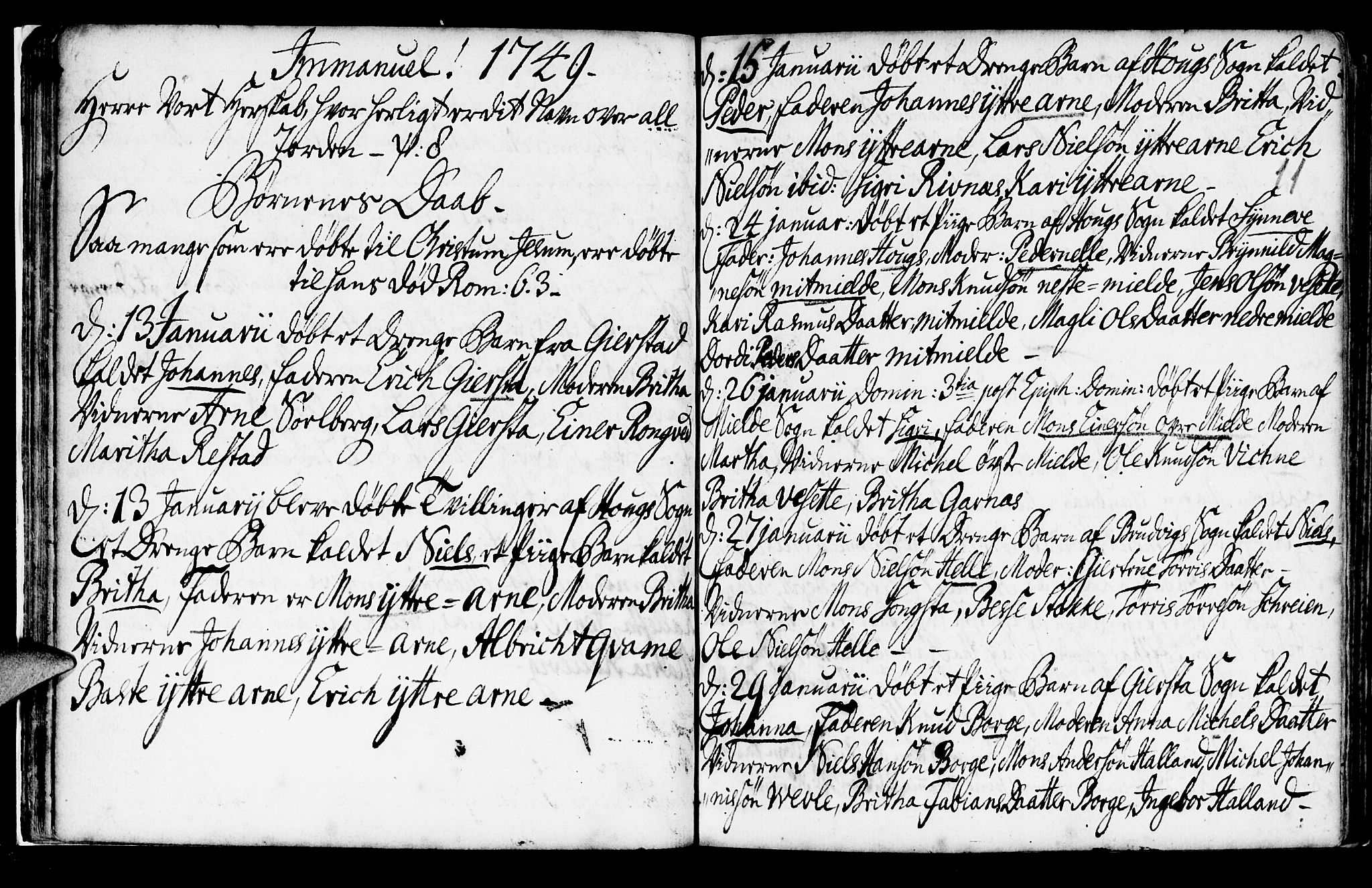 Haus sokneprestembete, AV/SAB-A-75601/H/Haa: Parish register (official) no. A 6, 1748-1758, p. 11