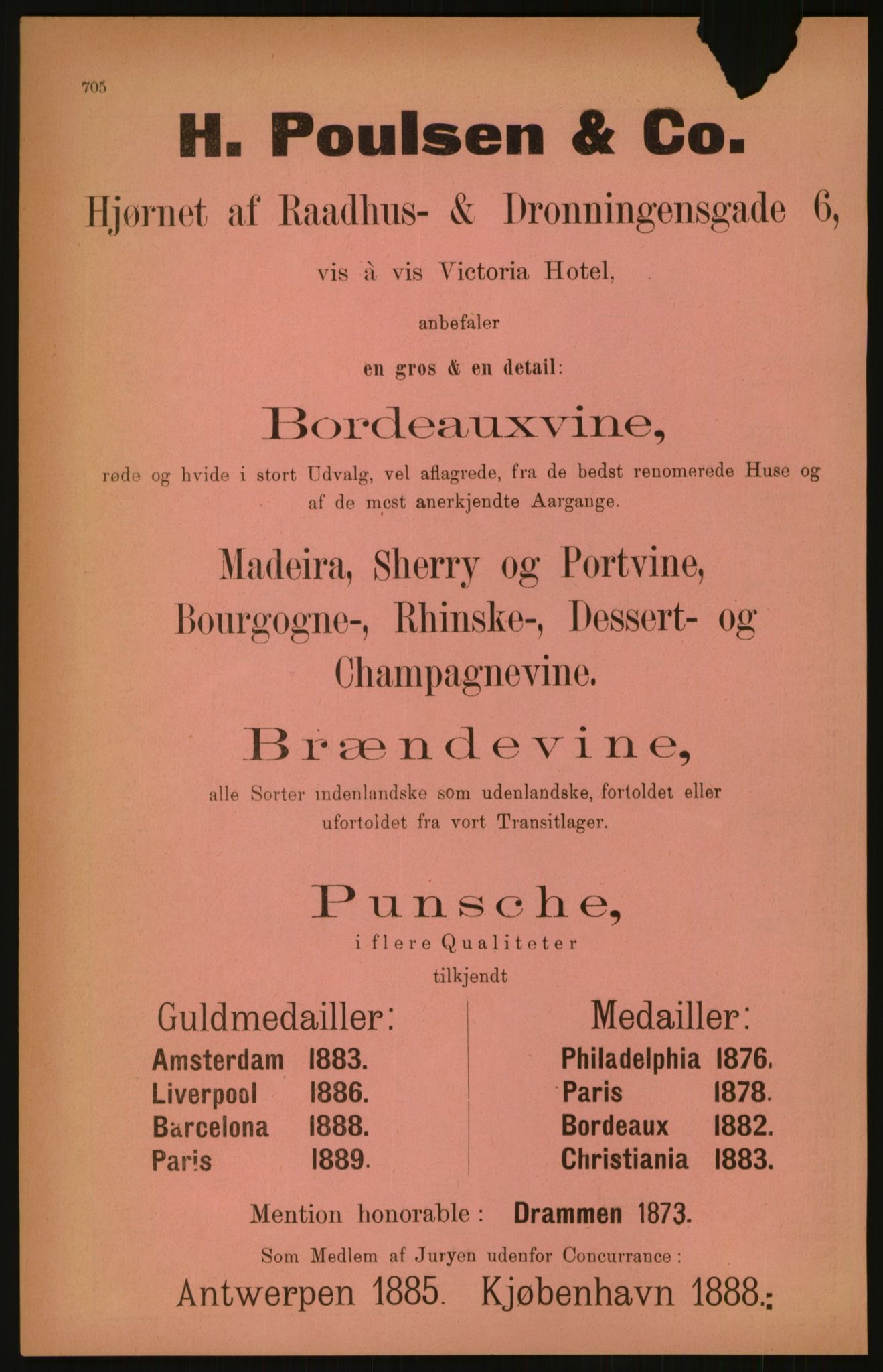 Kristiania/Oslo adressebok, PUBL/-, 1891, p. 705