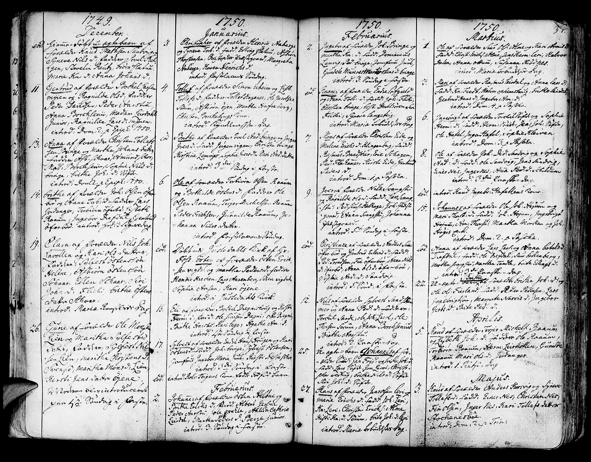 Luster sokneprestembete, SAB/A-81101/H/Haa/Haaa/L0001: Parish register (official) no. A 1, 1731-1803, p. 37