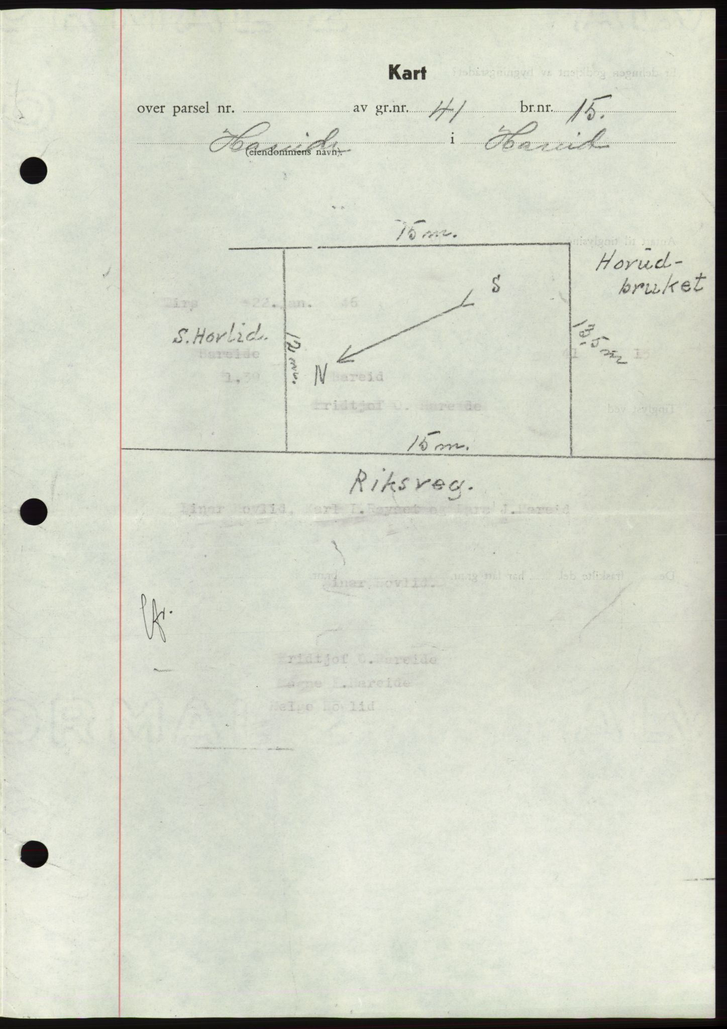 Søre Sunnmøre sorenskriveri, AV/SAT-A-4122/1/2/2C/L0077: Mortgage book no. 3A, 1945-1946, Diary no: : 52/1946