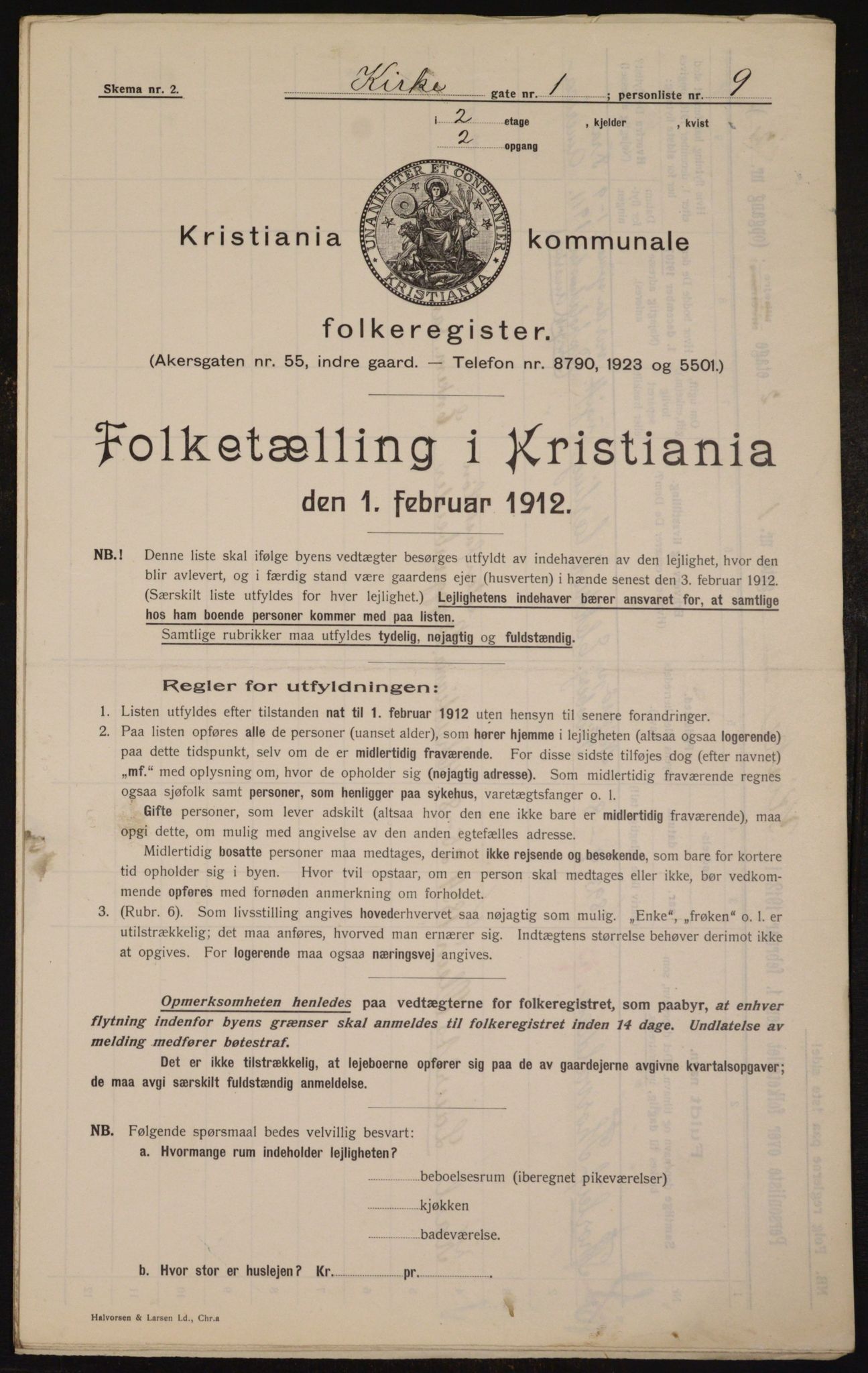 OBA, Municipal Census 1912 for Kristiania, 1912, p. 49983