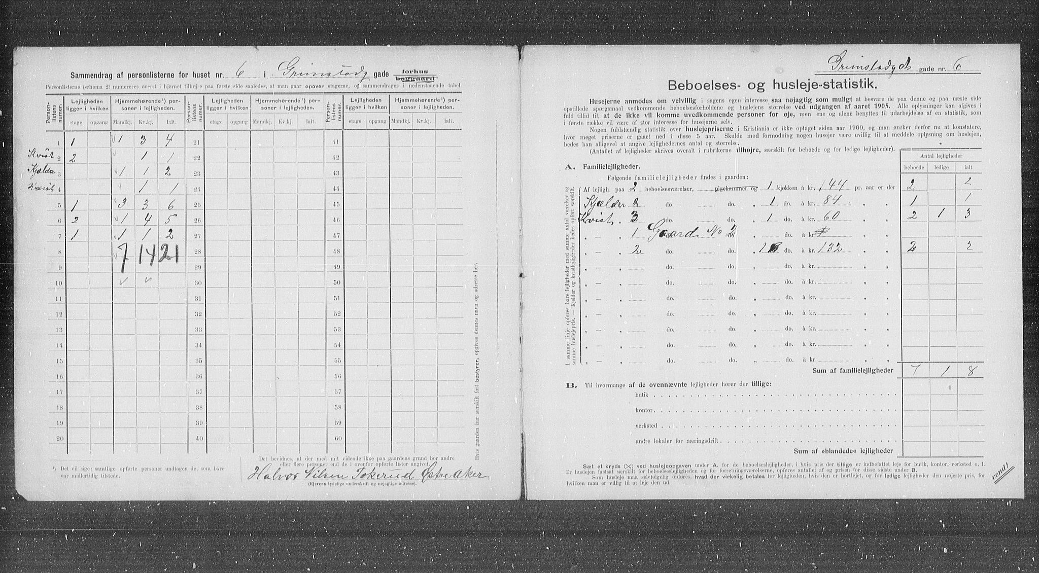 OBA, Municipal Census 1905 for Kristiania, 1905, p. 15499