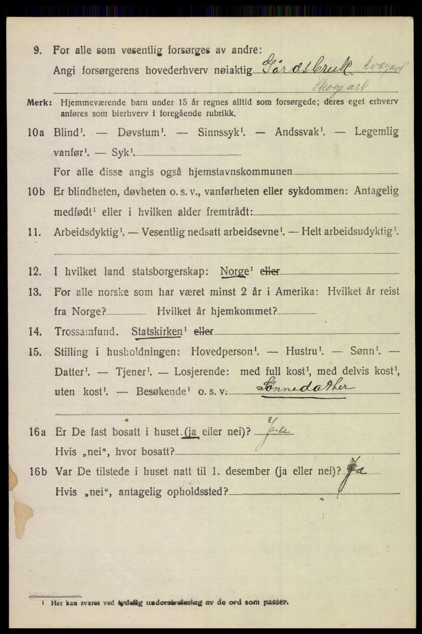 SAH, 1920 census for Engerdal, 1920, p. 496