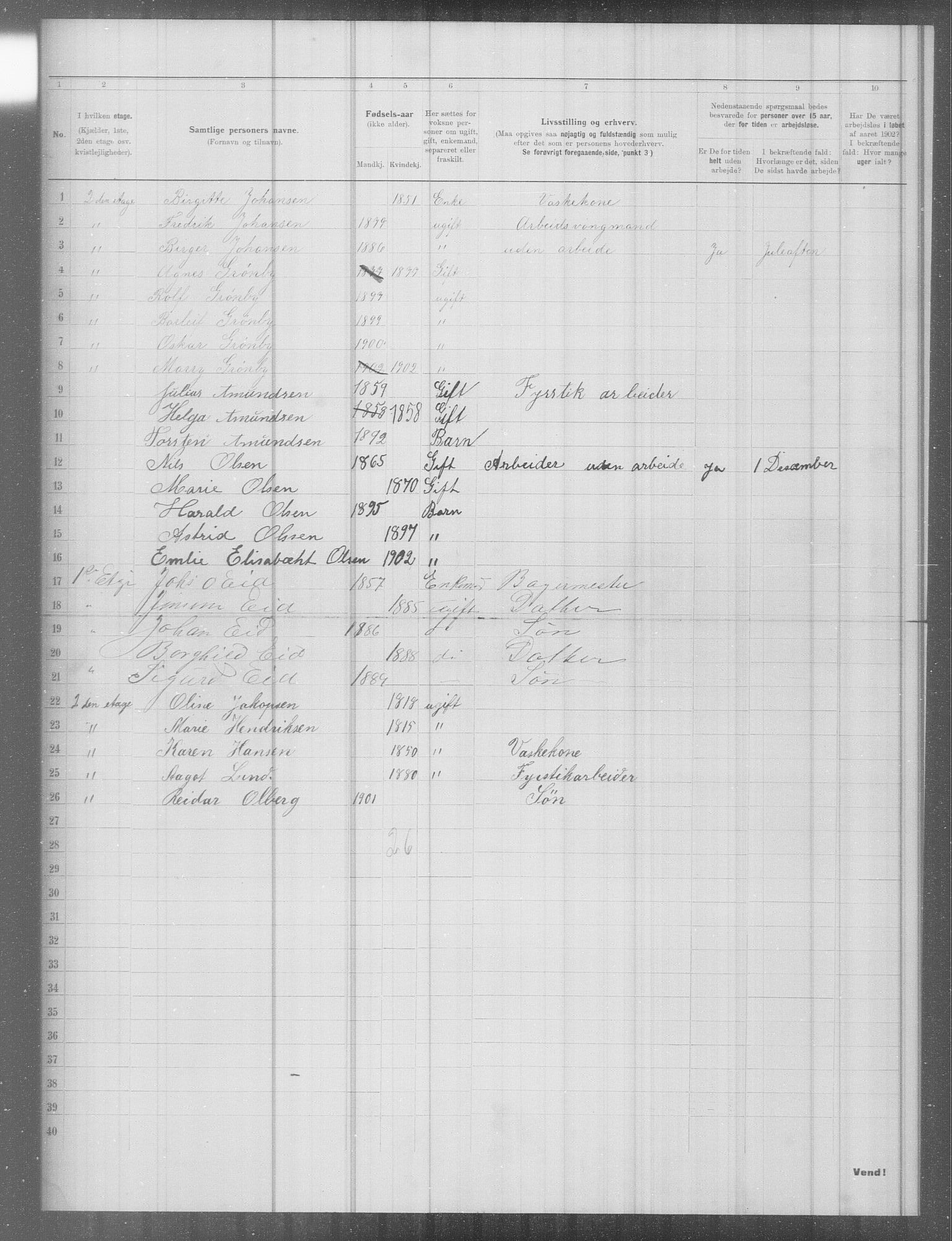 OBA, Municipal Census 1902 for Kristiania, 1902, p. 6992