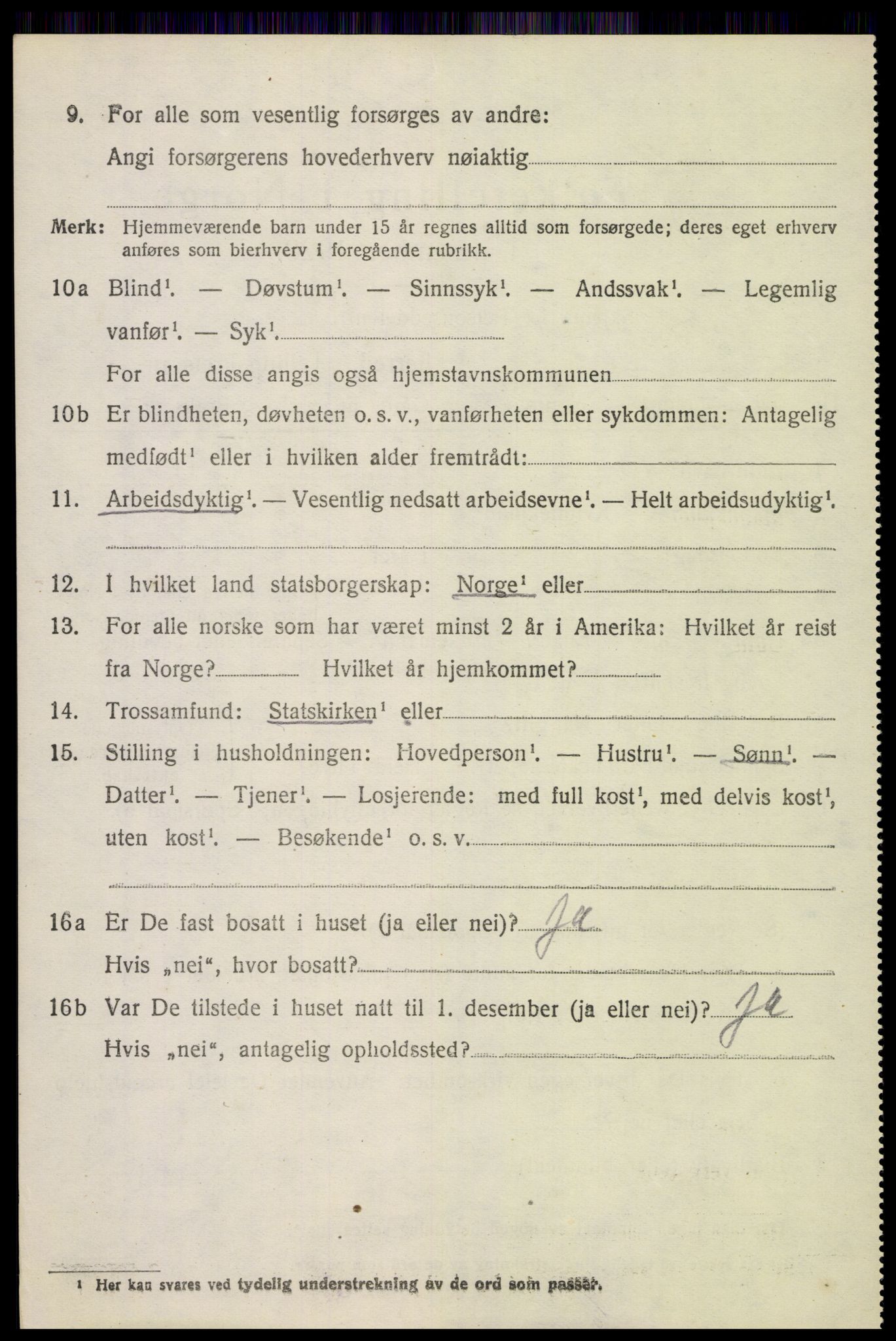 SAH, 1920 census for Gran, 1920, p. 5749