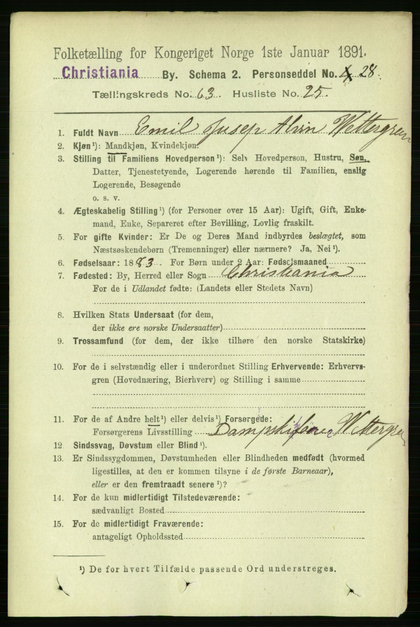 RA, 1891 census for 0301 Kristiania, 1891, p. 34209