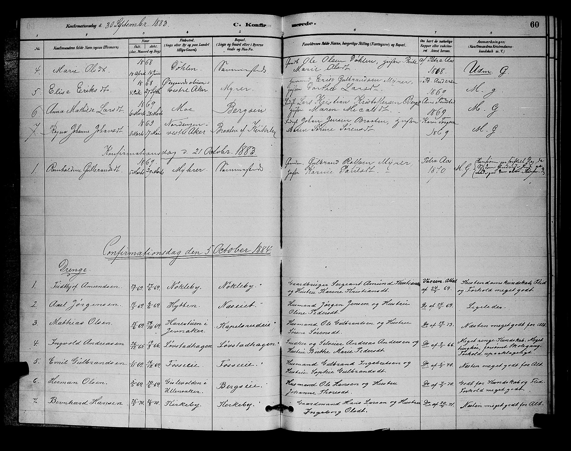 Nittedal prestekontor Kirkebøker, SAO/A-10365a/G/Gb/L0002: Parish register (copy) no. II 2, 1879-1901, p. 60