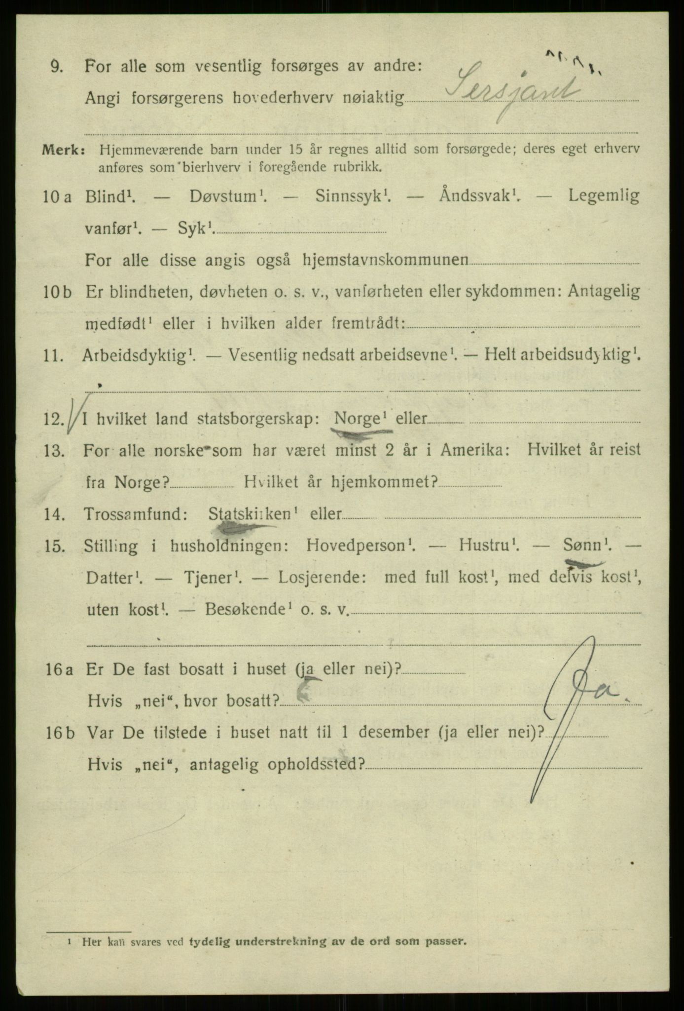 SAB, 1920 census for Bergen, 1920, p. 204369