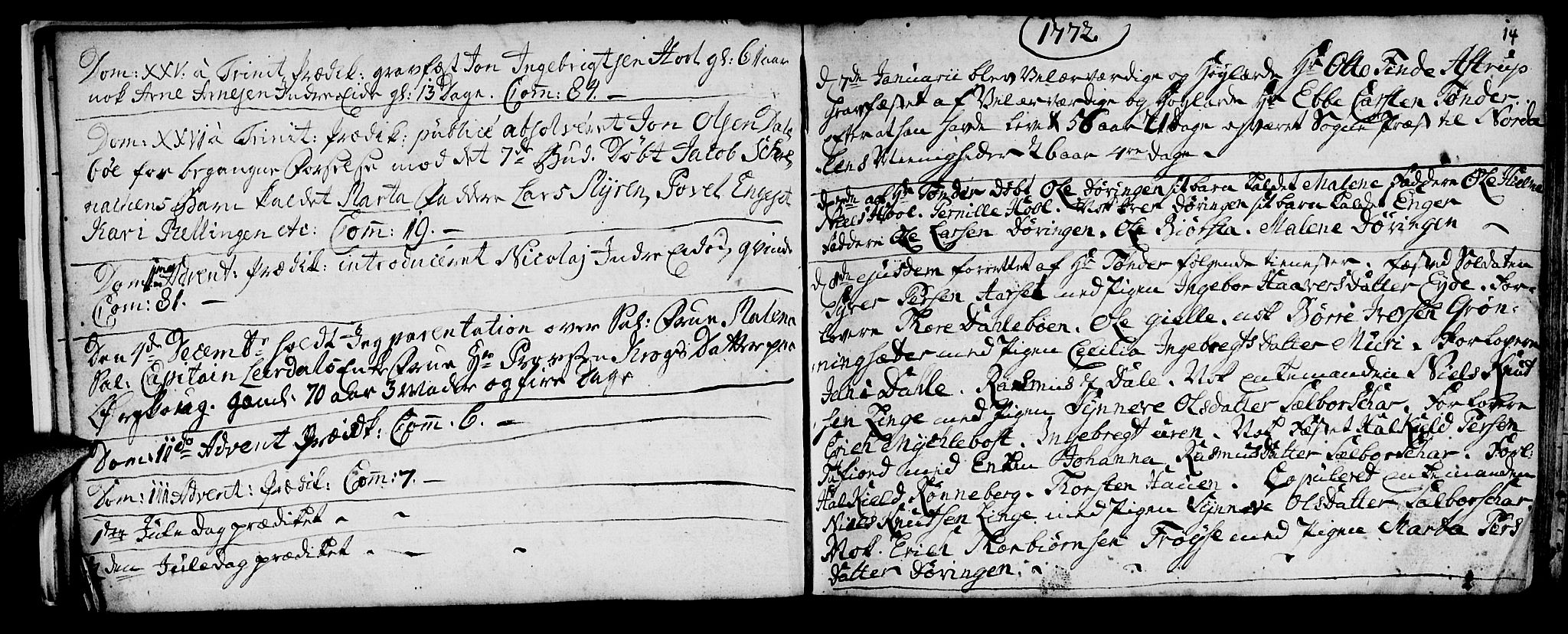 Ministerialprotokoller, klokkerbøker og fødselsregistre - Møre og Romsdal, SAT/A-1454/519/L0244: Parish register (official) no. 519A03, 1769-1773, p. 14