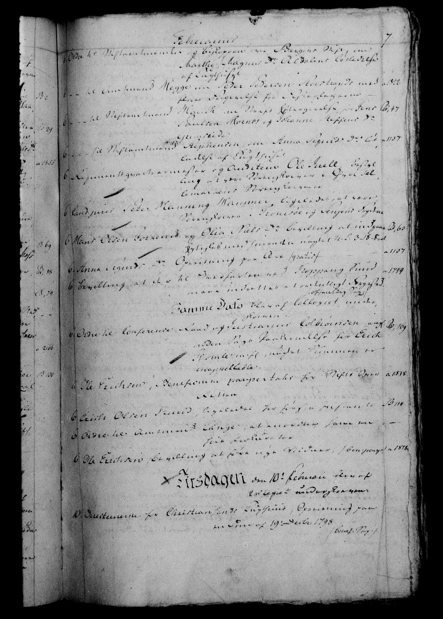 Danske Kanselli 1800-1814, RA/EA-3024/H/Hf/Hfb/Hfbc/L0002: Underskrivelsesbok m. register, 1801, p. 7