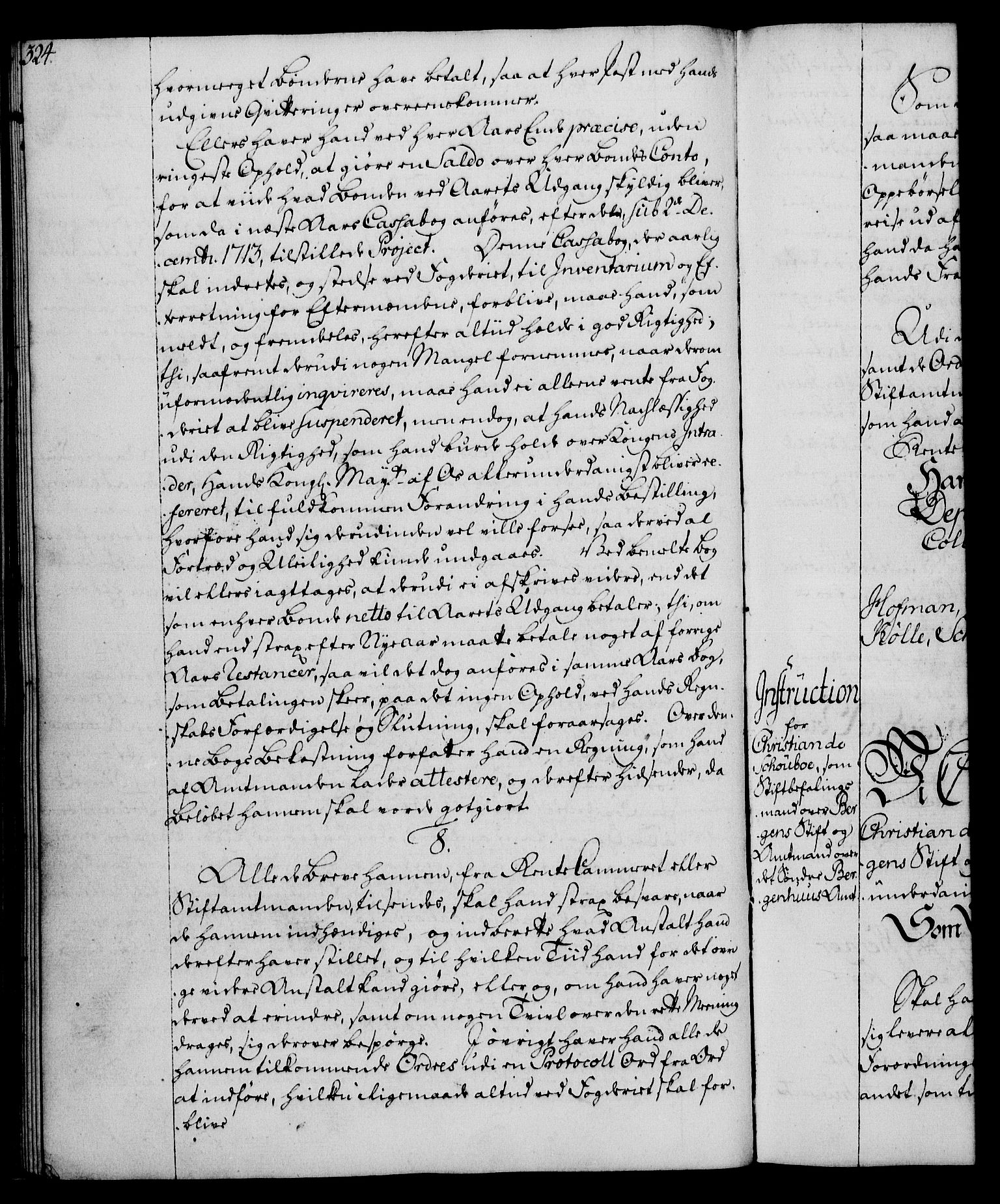 Rentekammeret, Kammerkanselliet, RA/EA-3111/G/Gg/Ggi/L0003: Norsk instruksjonsprotokoll med register (merket RK 53.36), 1751-1775, p. 324