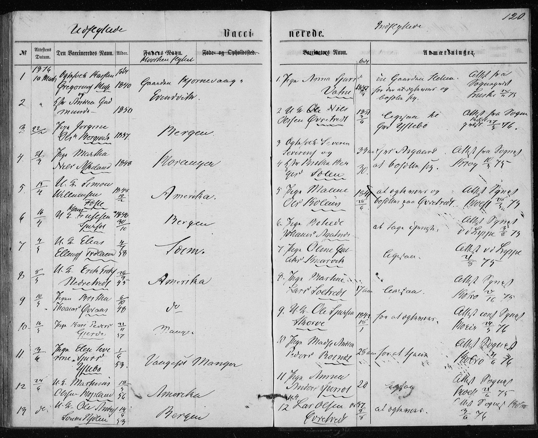 Lindås Sokneprestembete, SAB/A-76701/H/Haa: Parish register (official) no. A 17, 1874-1877, p. 120
