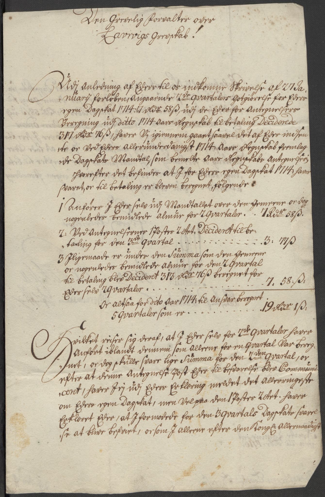 Rentekammeret inntil 1814, Reviderte regnskaper, Fogderegnskap, AV/RA-EA-4092/R33/L1987: Fogderegnskap Larvik grevskap, 1716-1717, p. 216