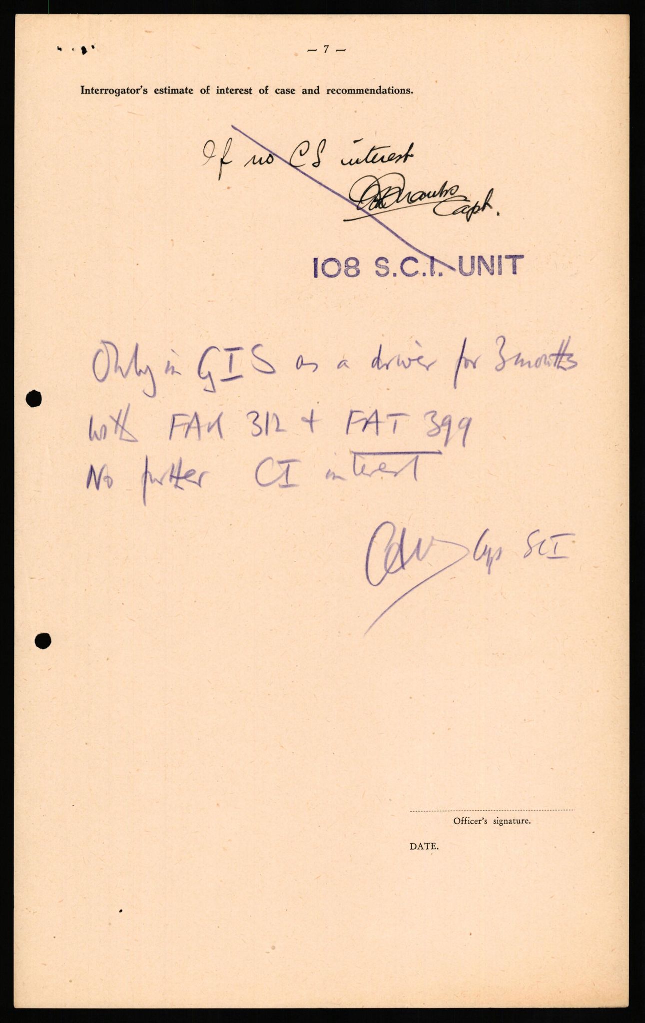 Forsvaret, Forsvarets overkommando II, AV/RA-RAFA-3915/D/Db/L0027: CI Questionaires. Tyske okkupasjonsstyrker i Norge. Tyskere., 1945-1946, p. 511