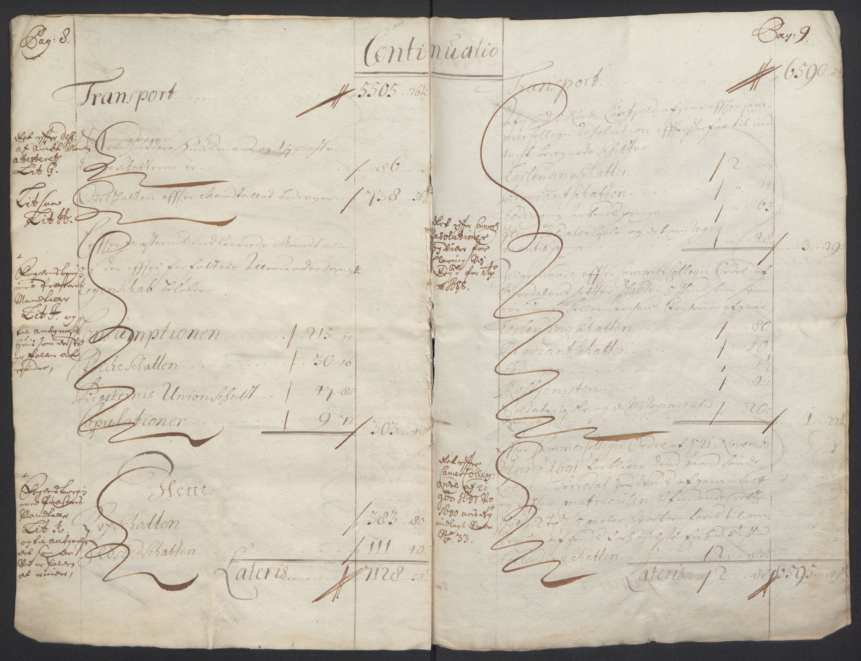 Rentekammeret inntil 1814, Reviderte regnskaper, Fogderegnskap, RA/EA-4092/R34/L2052: Fogderegnskap Bamble, 1692-1693, p. 7