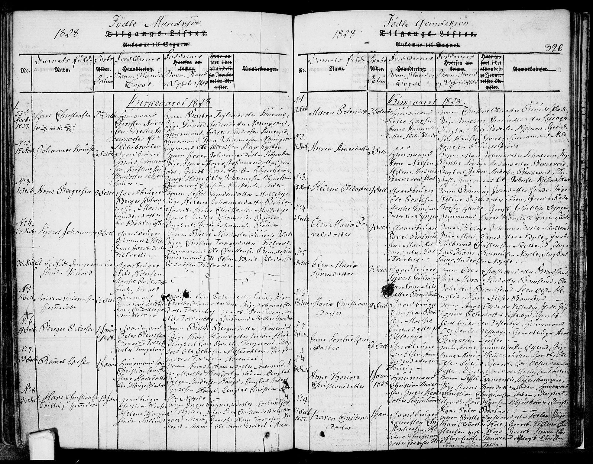 Eidsberg prestekontor Kirkebøker, SAO/A-10905/F/Fa/L0007: Parish register (official) no. I 7, 1814-1832, p. 326