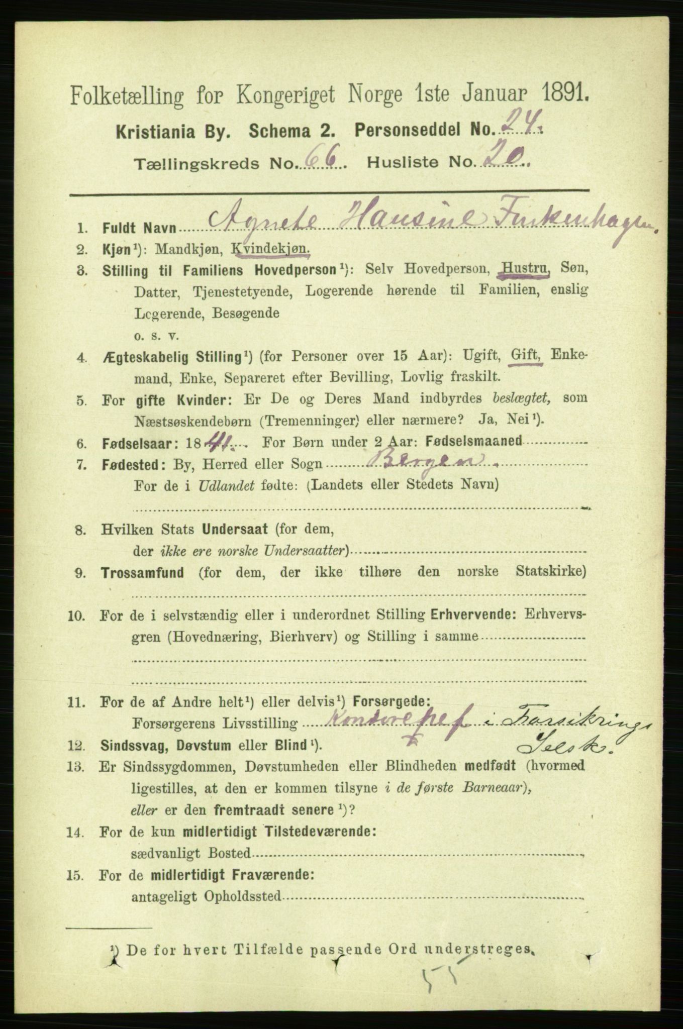 RA, 1891 census for 0301 Kristiania, 1891, p. 35990