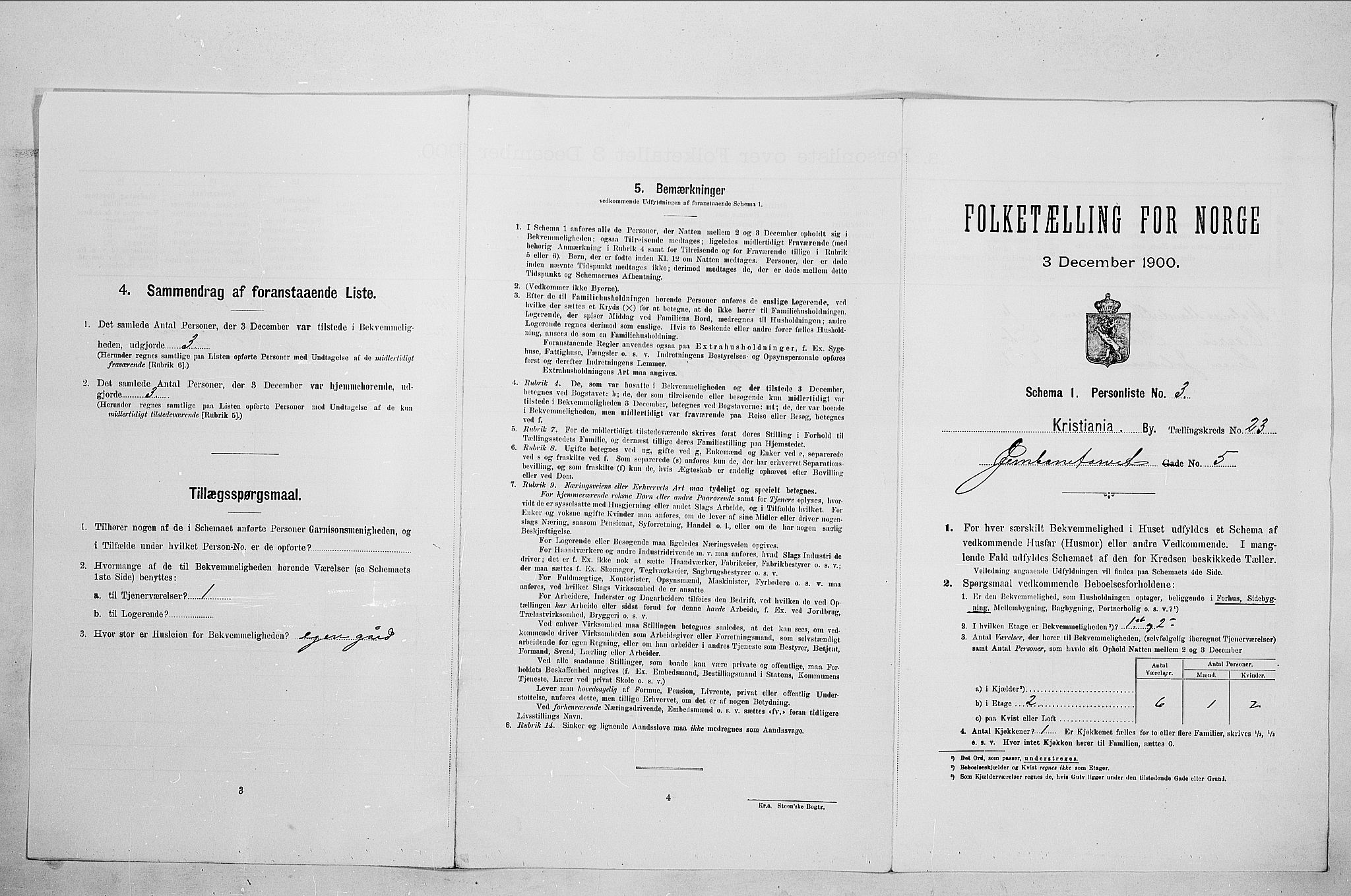 SAO, 1900 census for Kristiania, 1900, p. 43837